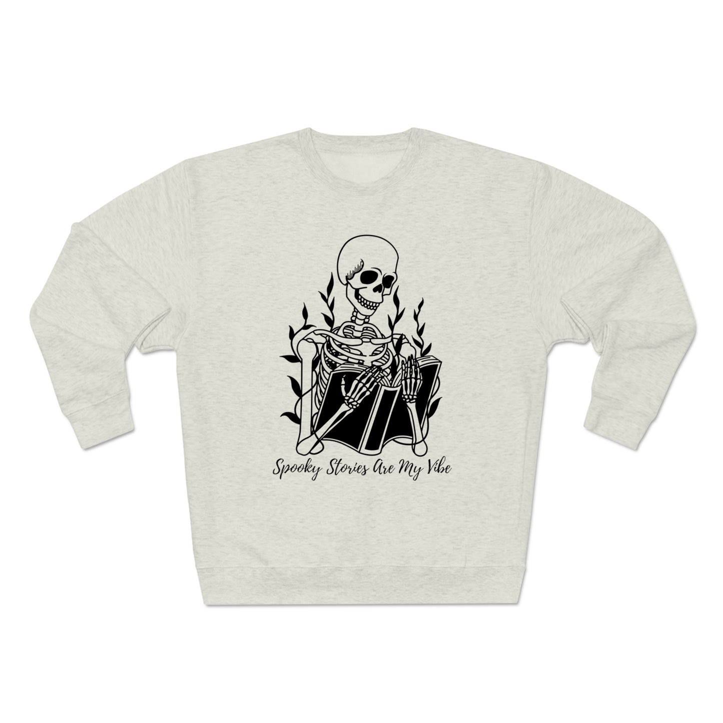 Premium Sweatshirt Book Reader Sweatshirt Spooky Vibes Sweatshirt Book Lover Gift Ideas Halloween Skeleton Sweatshirt Book Lover Sweatshirt