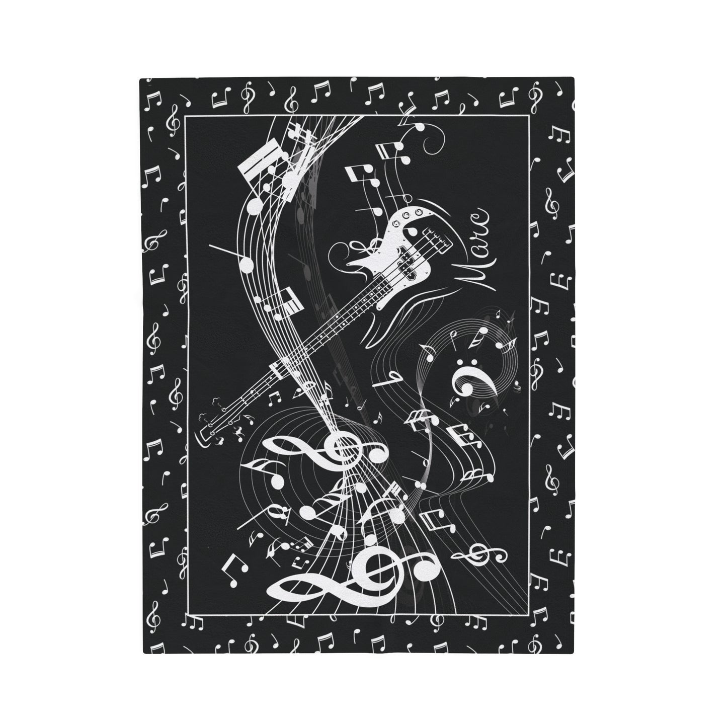 Personalized Guitar Blanket Custom Blanket Guitarist Gift