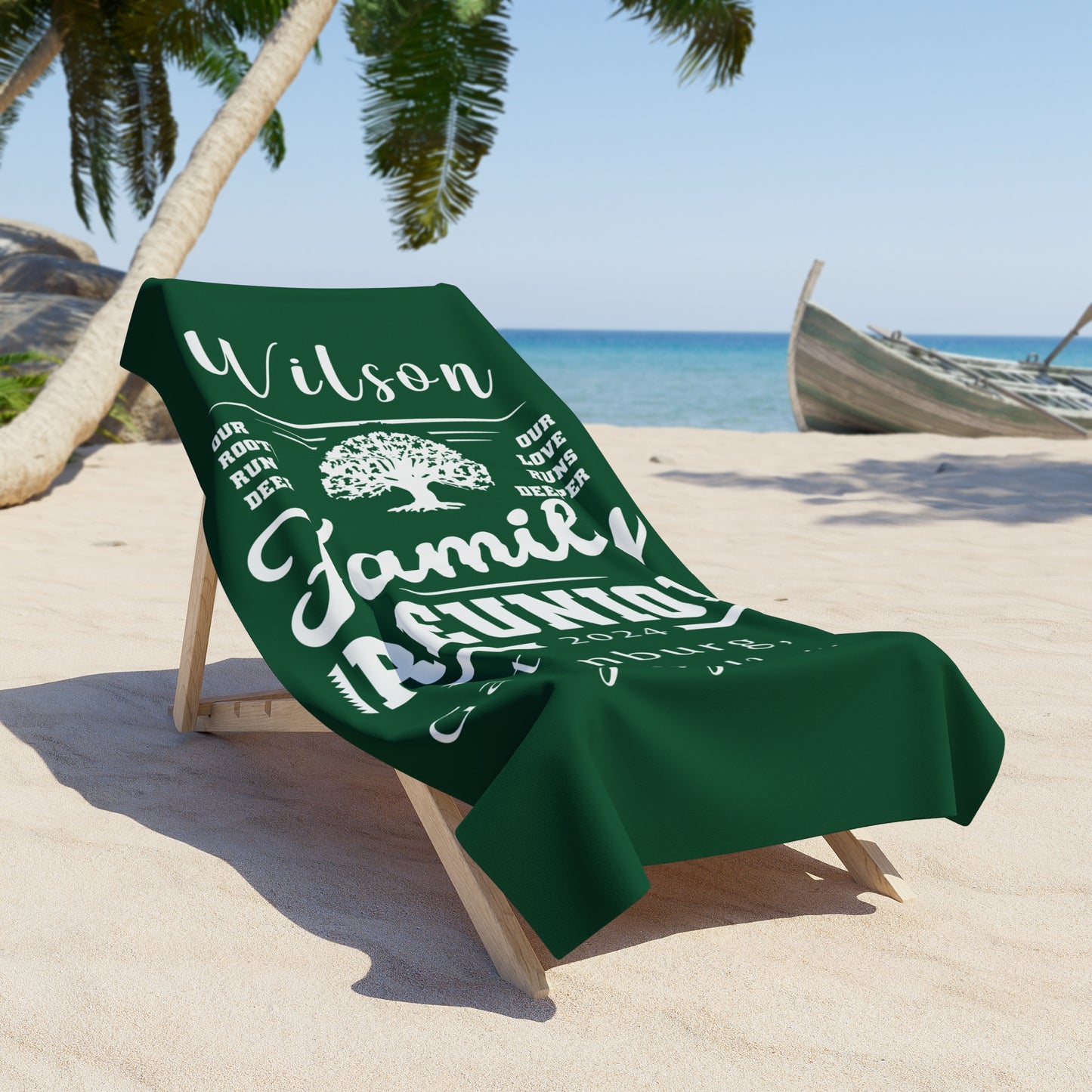 Family Reunion Custom Beach Towel Family Reunion Gifts