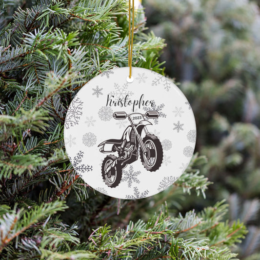 Personalized Dirtbike Christmas Ornament Dirt Bike Rider Gift