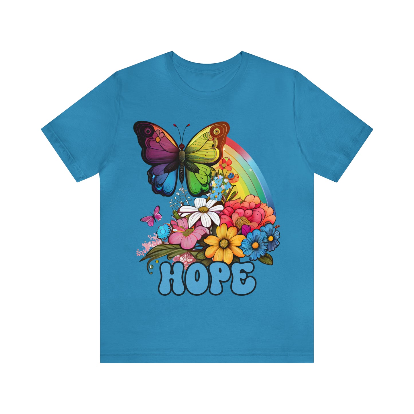 Retro Butterfly Shirt Gift For Her Rainbow Shirt Gift For Daughter Butterfly T Shirt Mom Gift Colorful Butterfly Hope Shirt Gift For Friend