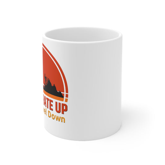Heart Rate Up Stress Level Down Mountain Bike Mug