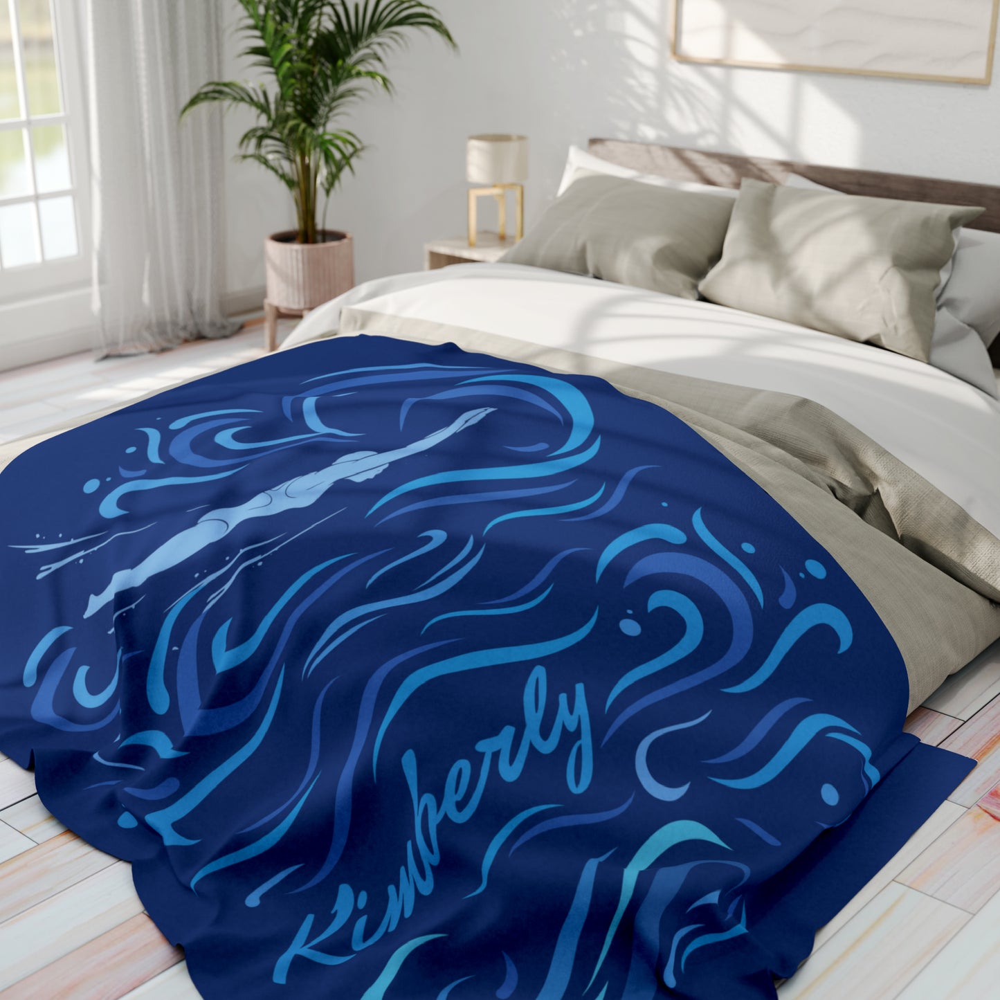 Personalized Blanket Gift for Swimmer