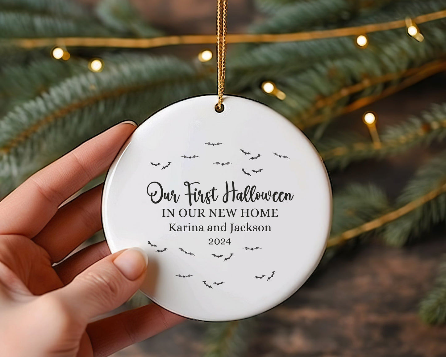 Personalized First Halloween In New Home Ornament