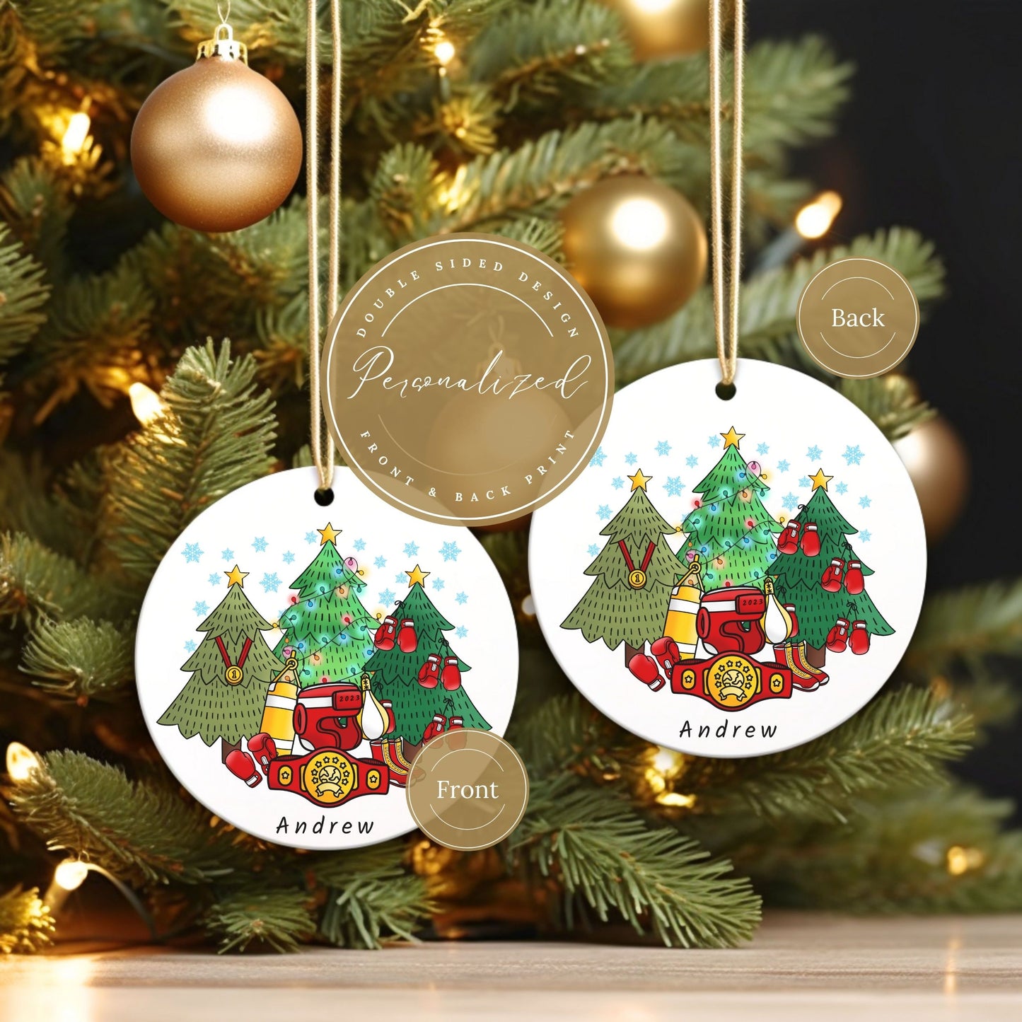 Personalized Boxing Ornament