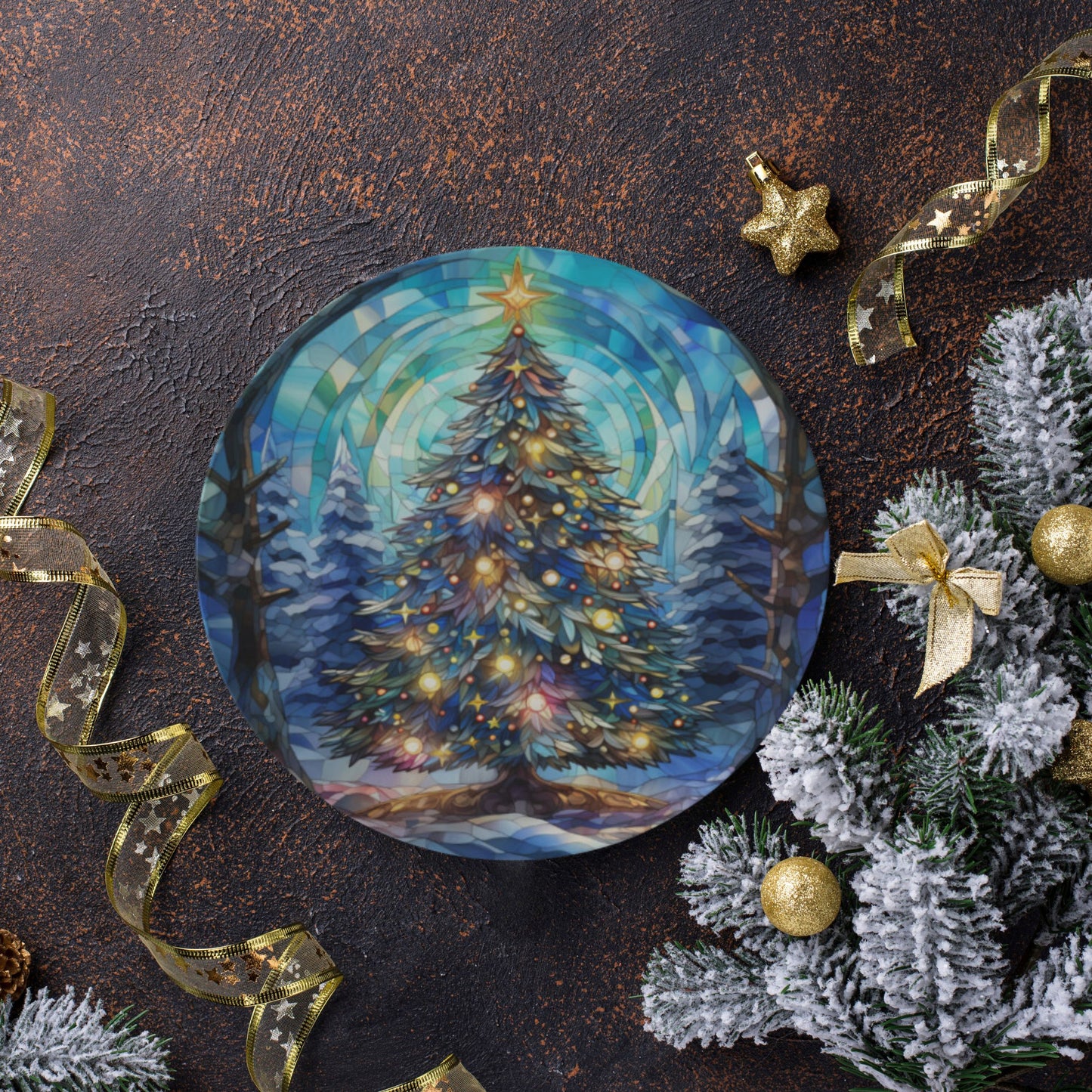 Bone China Christmas Tree Plate