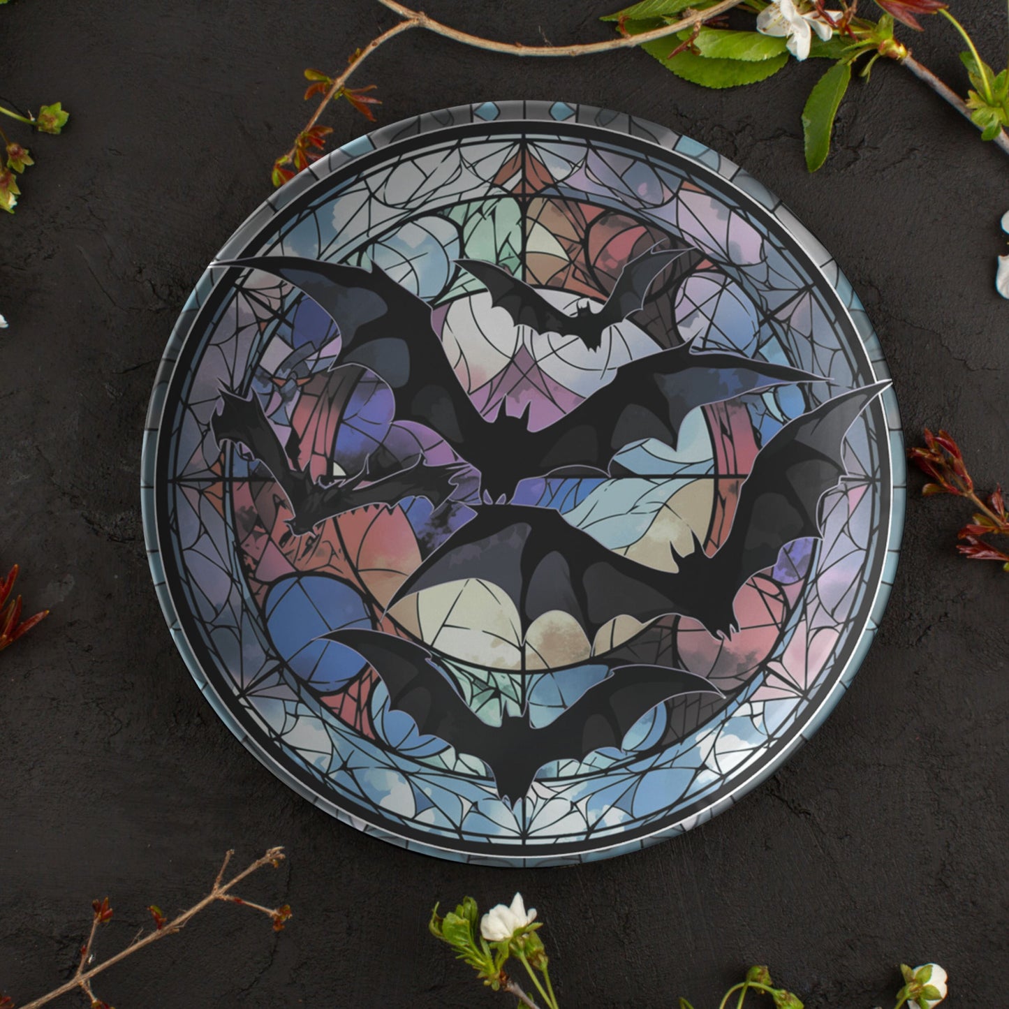 Thermosaf Polymer Plastic Halloween Party Plates Bats Decor