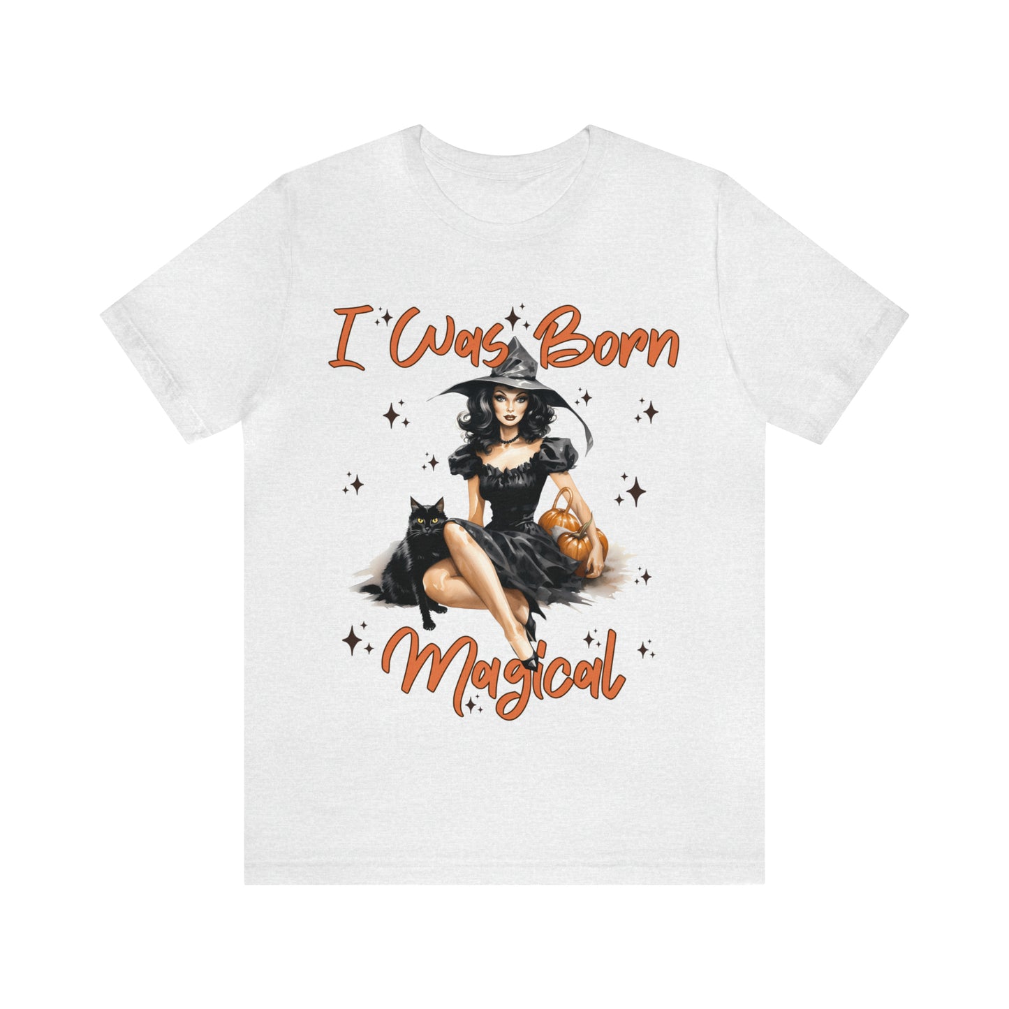 I Was Born Magical Witty Retro Halloween Witch T-Shirt Shirt For Women
