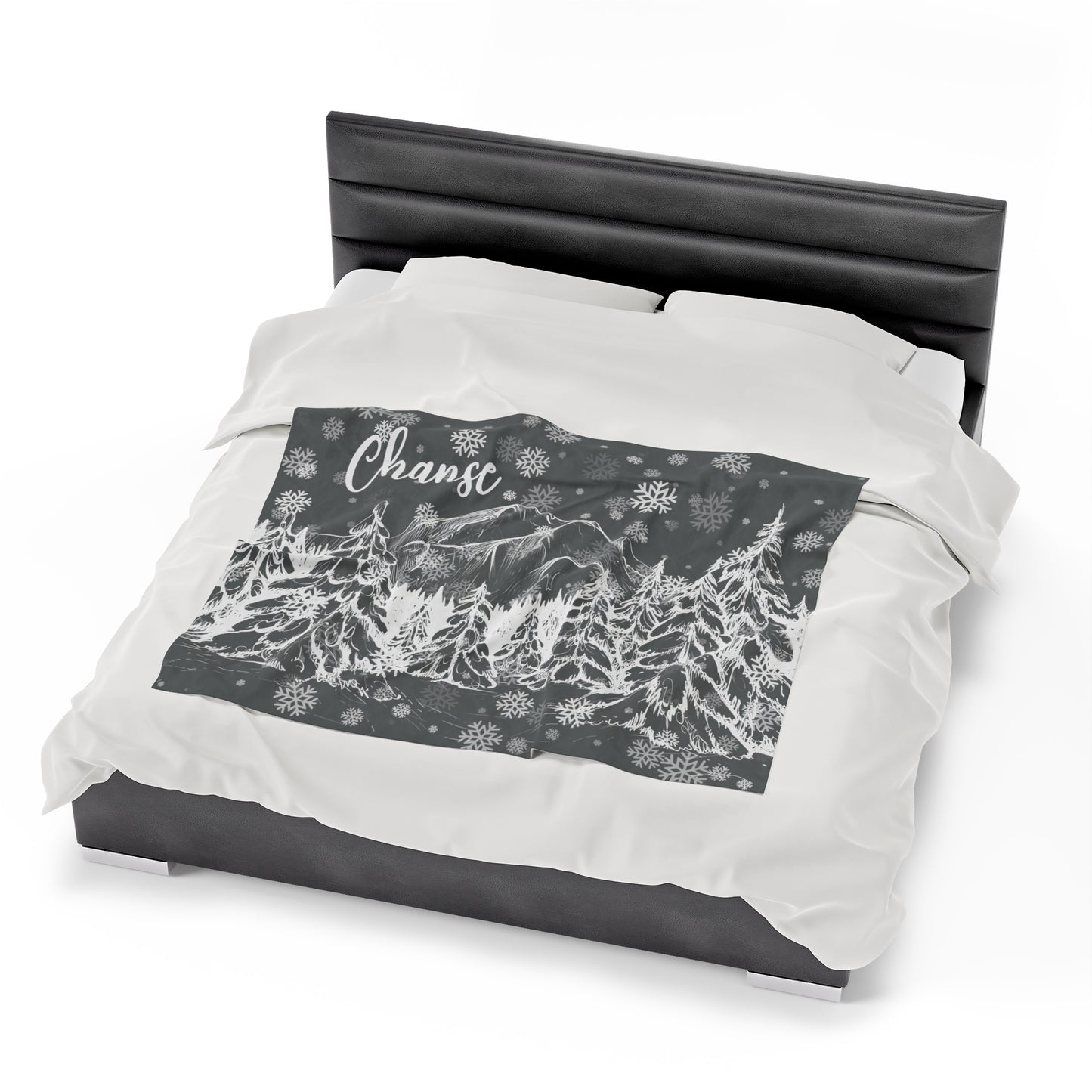 Personalized Mountain Blanket Custom Mountain Gift