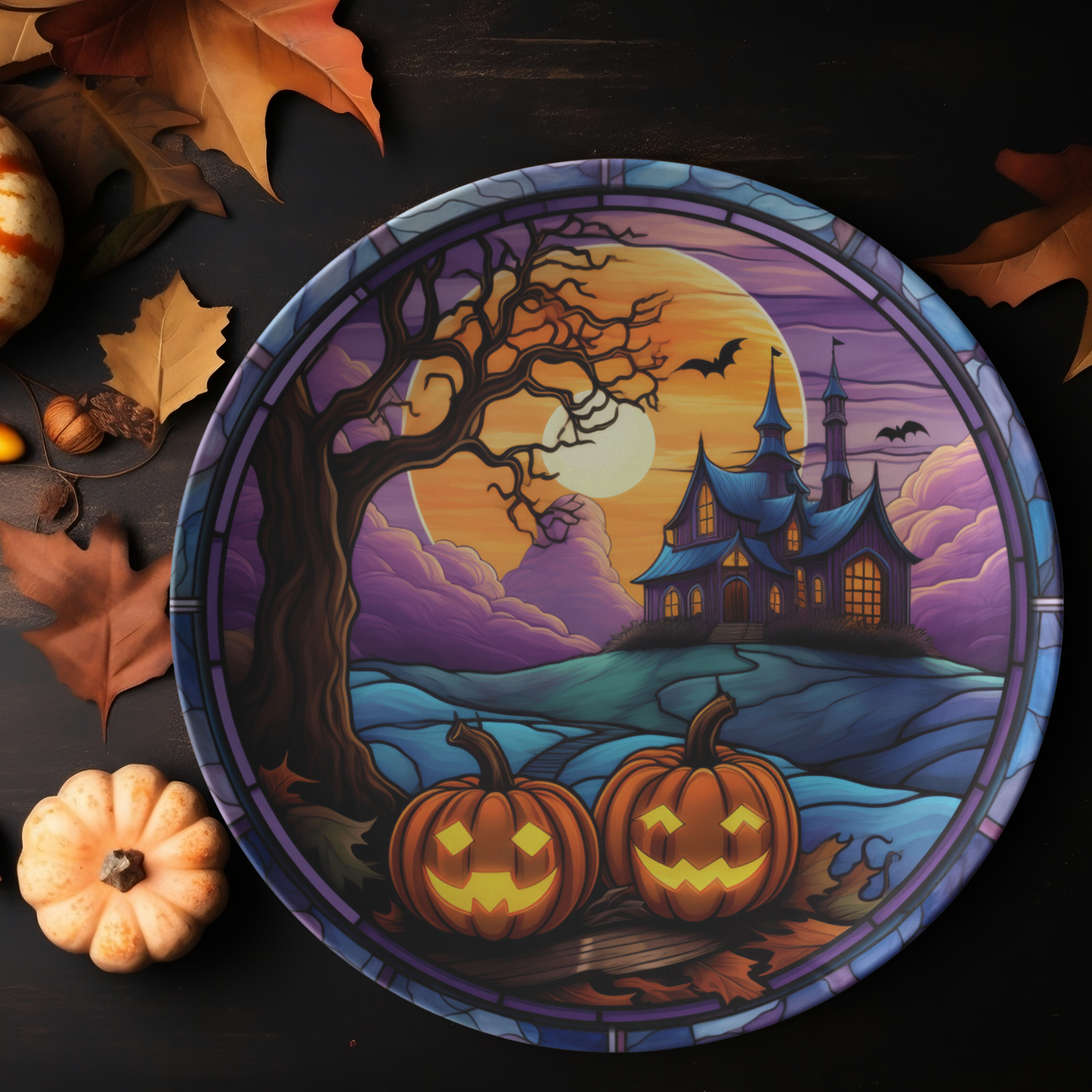 Haunted Mansion Polymer Plastic Halloween Plates