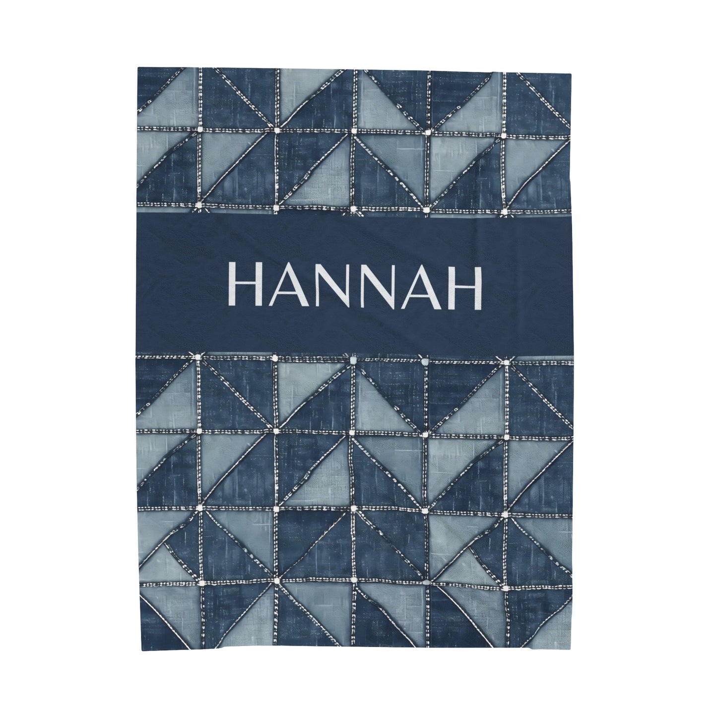 Personalized Plush Blanket Denim Decor