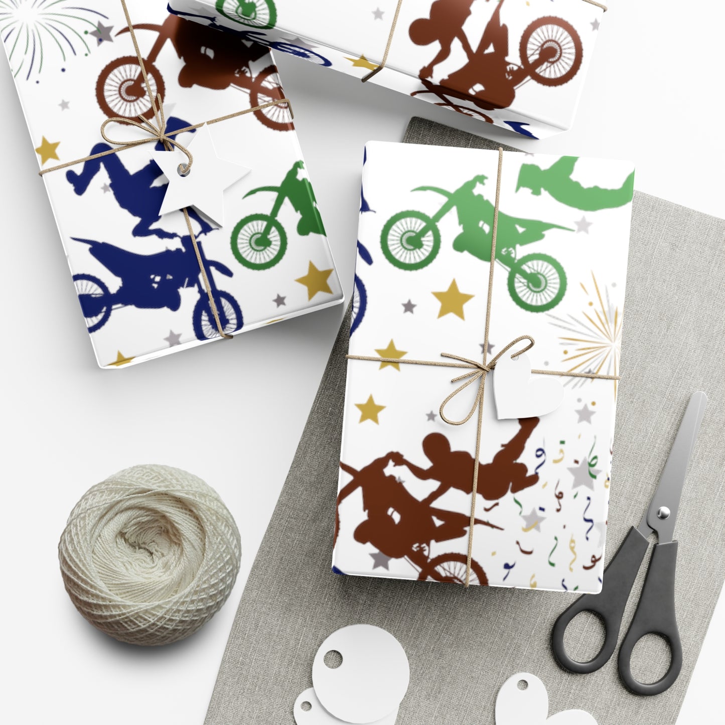 Dirtbike Wrapping Paper Roll Dirtbike Rider Gift Wrap