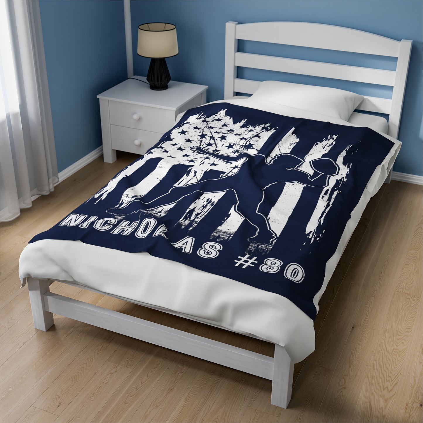 Custom American Football Blanket Football Senior Gift