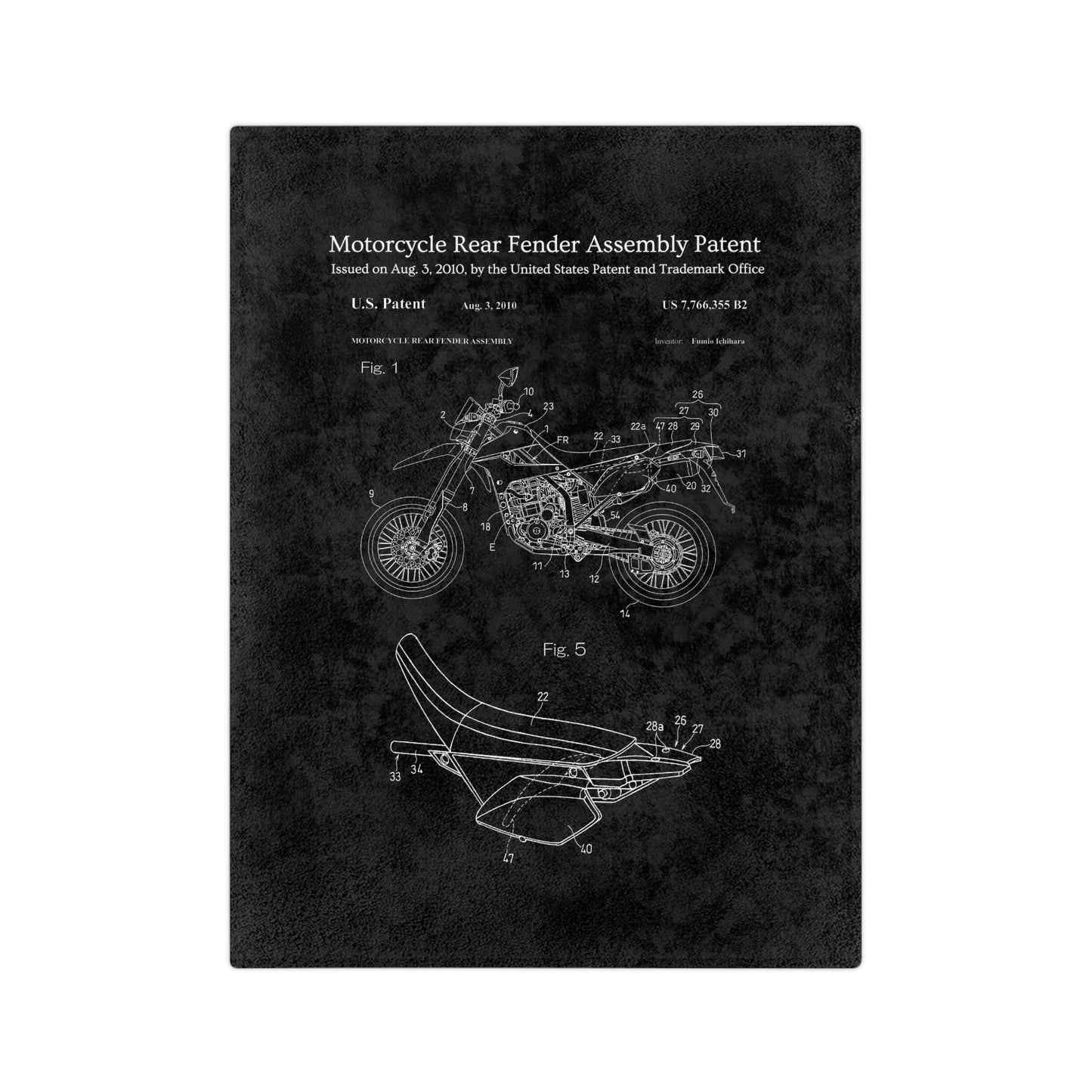 Dirtbike Rear Fender Assembly Patent Blanket