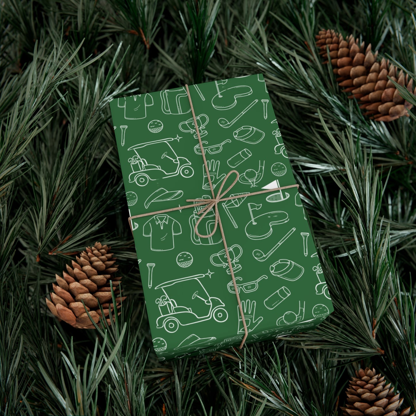 Hand Drawn Golf Gift Wrap Paper