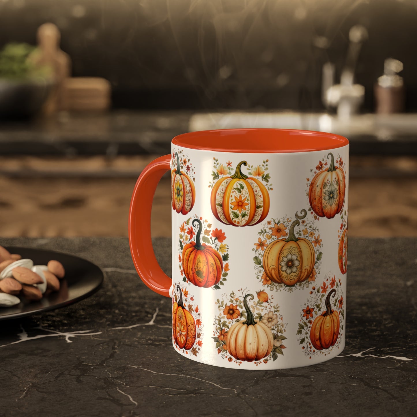 Pumpkin Coffee Mug Halloween Kitchen Decor Farmhouse Decor Halloween Coffee Mug Fall Mug Halloween Gift For Her Autumn Mug Halloween Decor