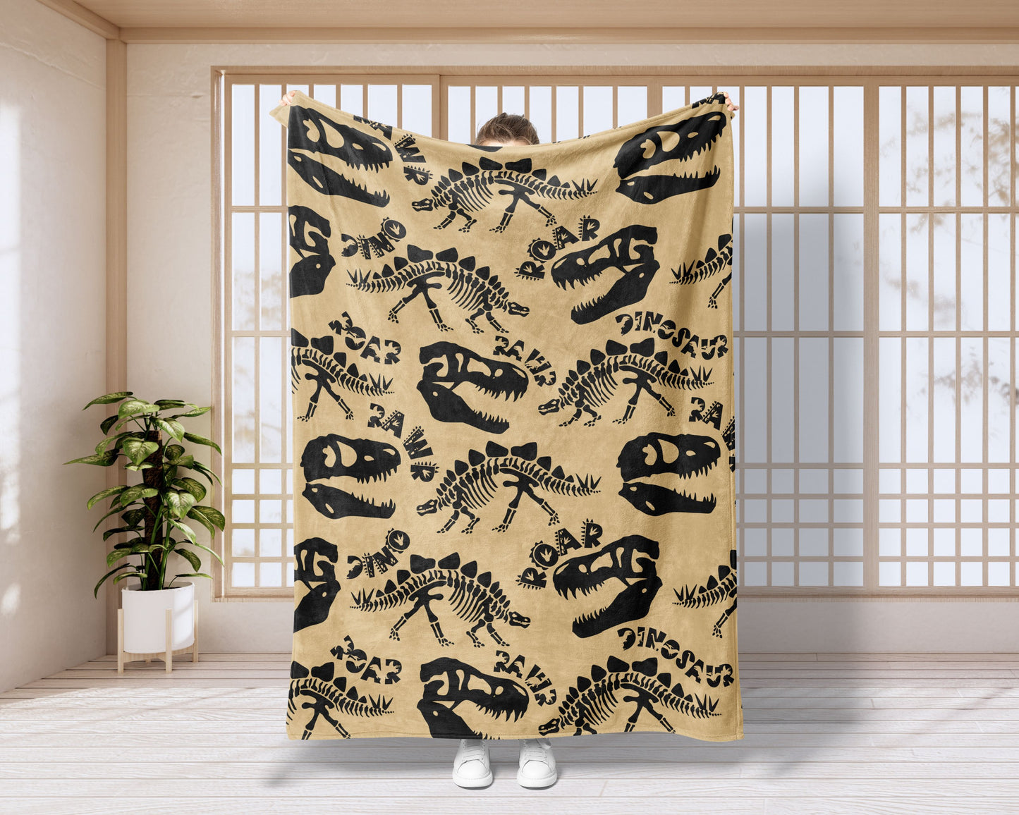 Dinosaur Blanket Minky Throw Blanket Dinosaur Gift Cozy Sofa Throw Blanket
