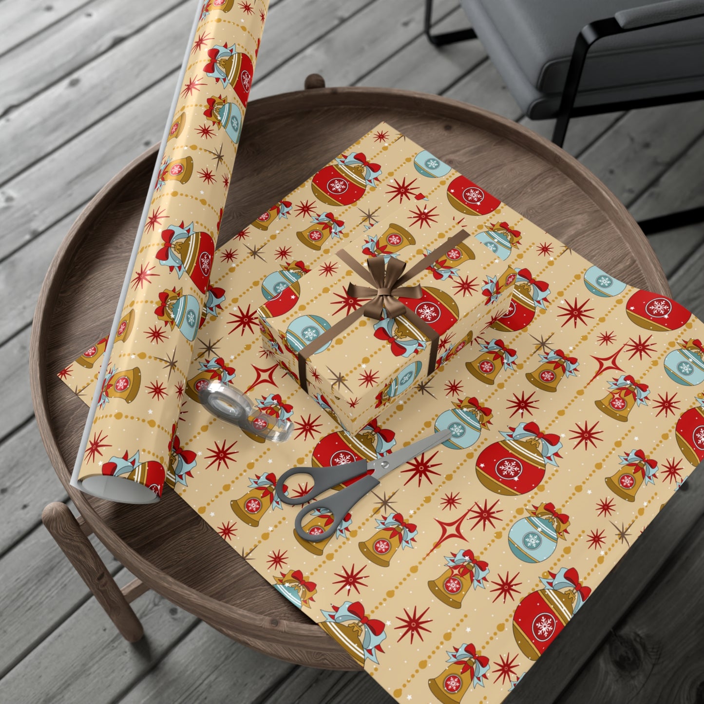 Retro Christmas 70s Wrapping Paper