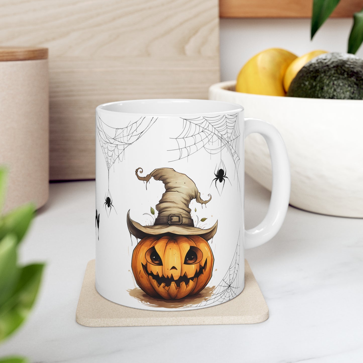 Spooky Jack O Lantern Haunted Halloween Mug