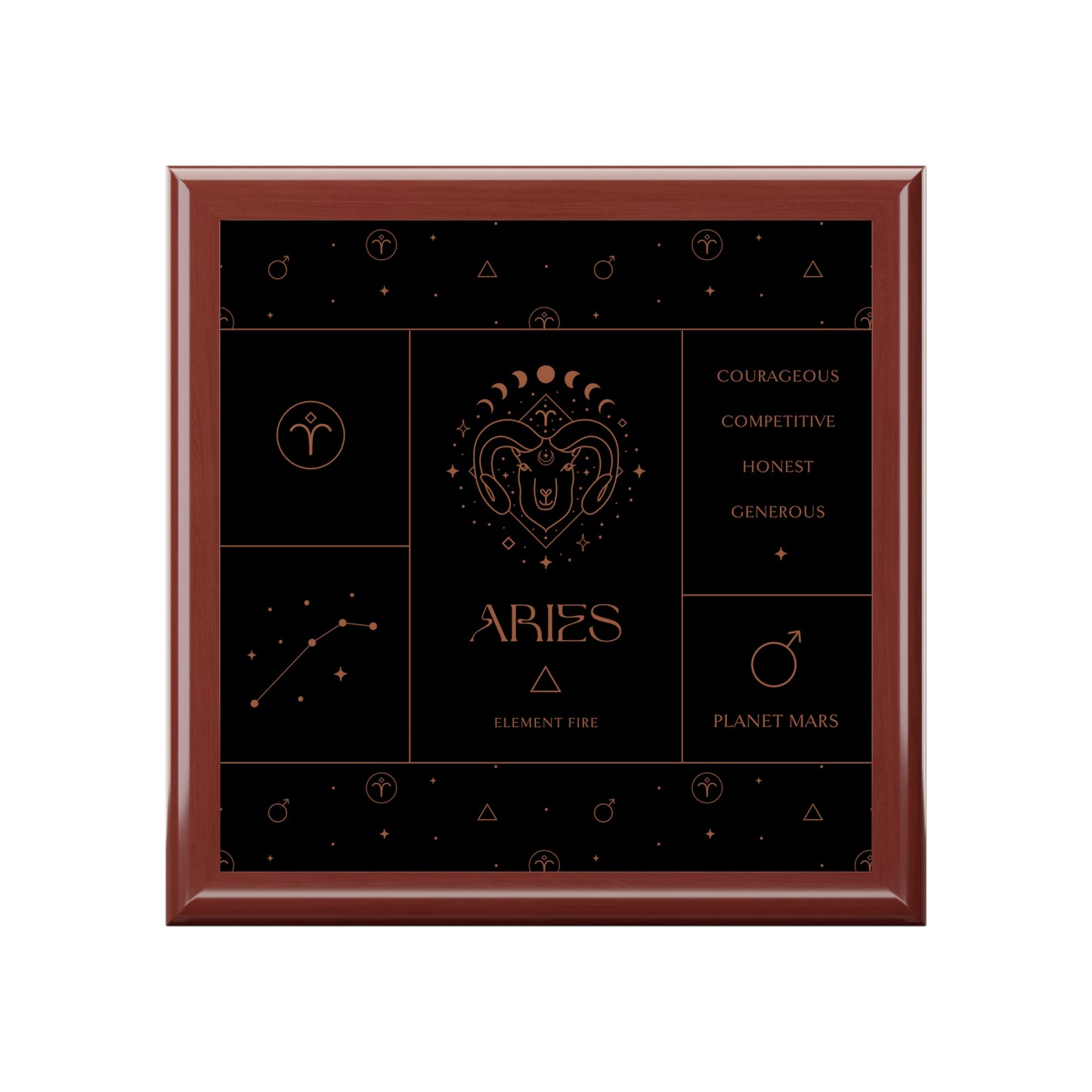 Aries Jewelry Organizer Keepsake Box