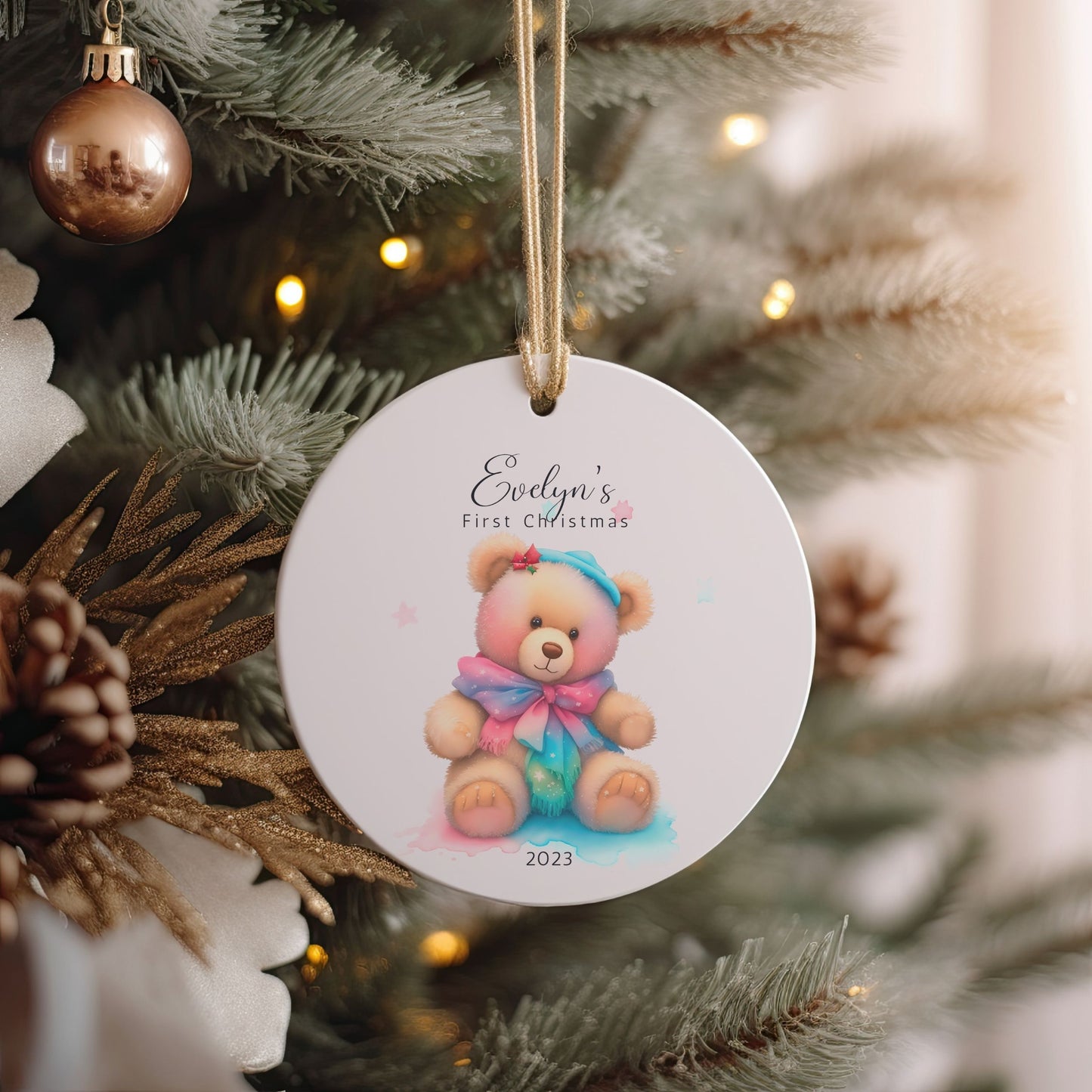 Baby First Christmas Ornament Personalized
