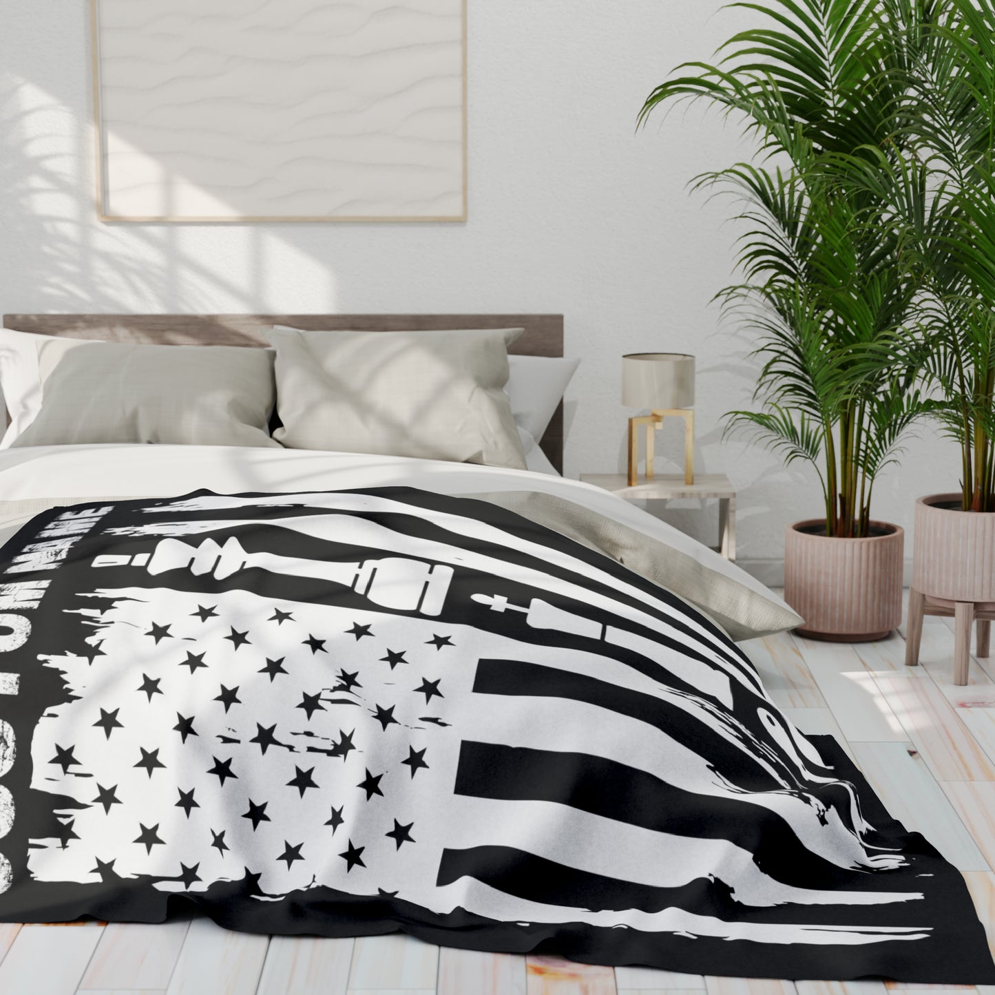 Personalized Chess Flag Blanket
