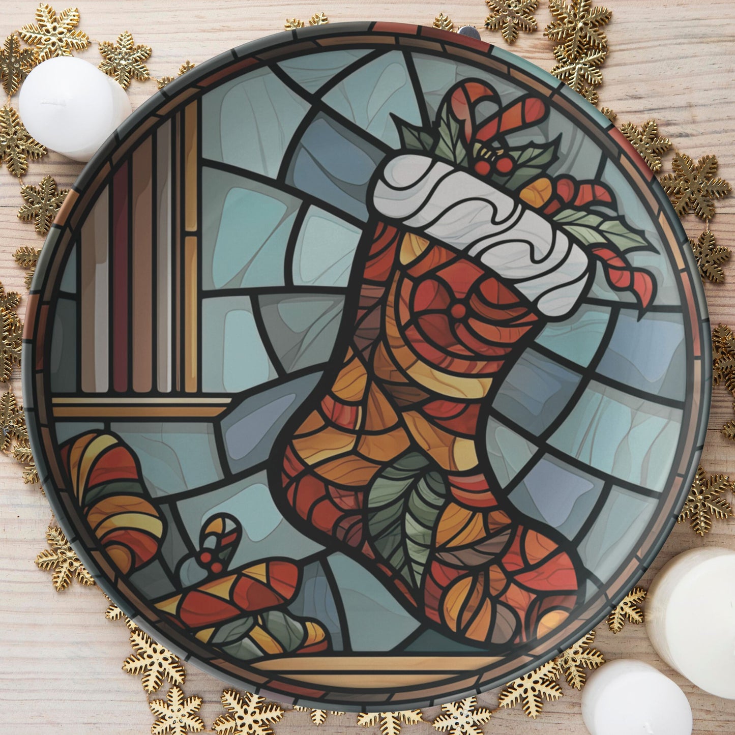 Thermosaf Polymer Plastic Festive Christmas Dinner Plate