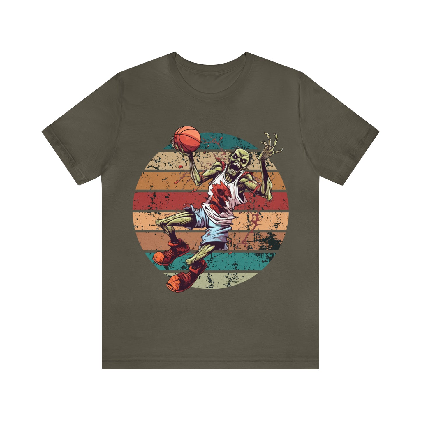 Zombie Basketball Halloween Shirt For Men