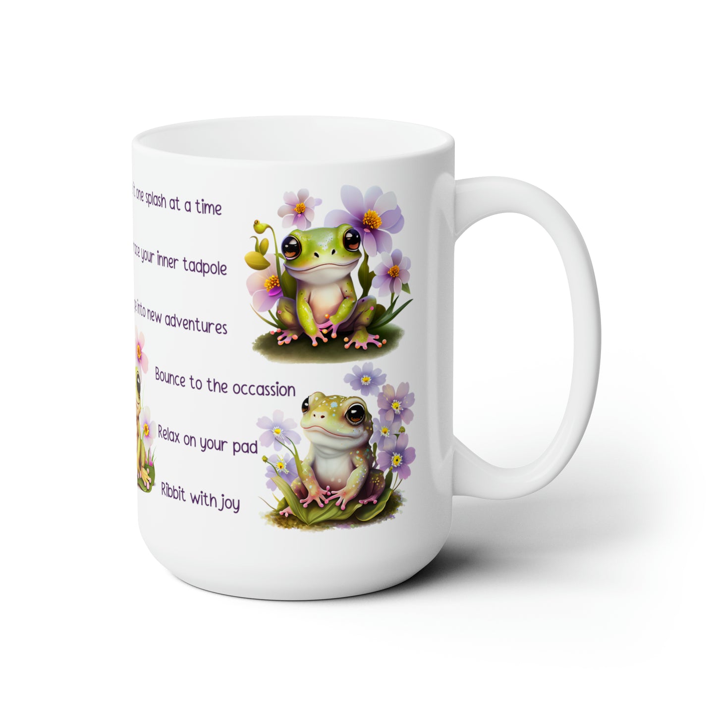 Frog Wisdom 15 oz Ceramic Coffee Mug