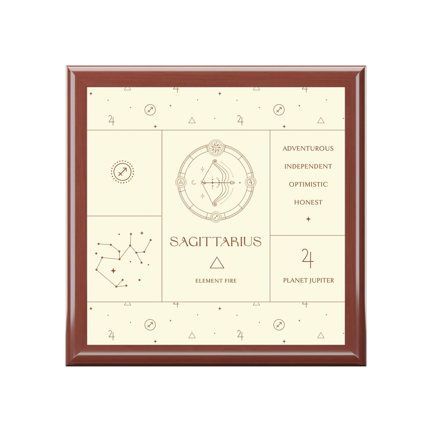 Sagittarius Jewelry Organizer Keepsake Box