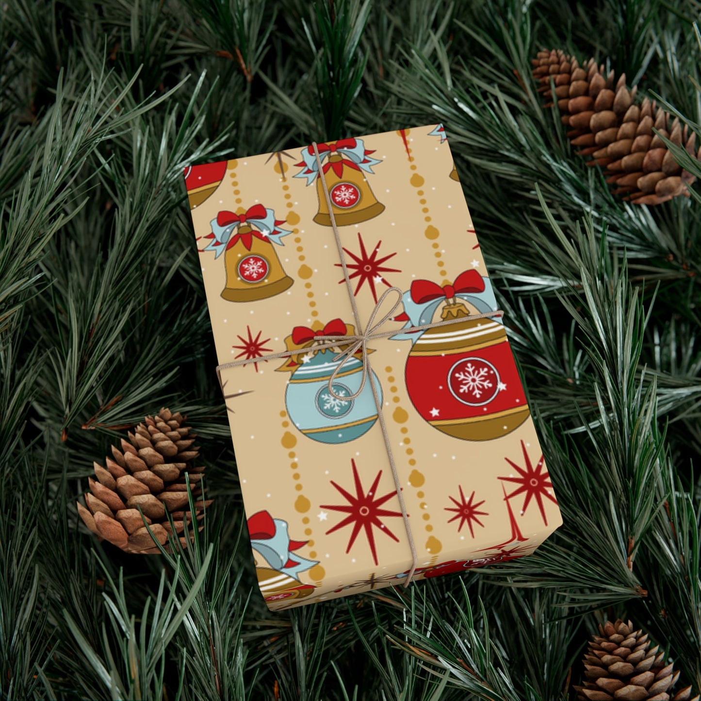 Retro Christmas 70s Wrapping Paper