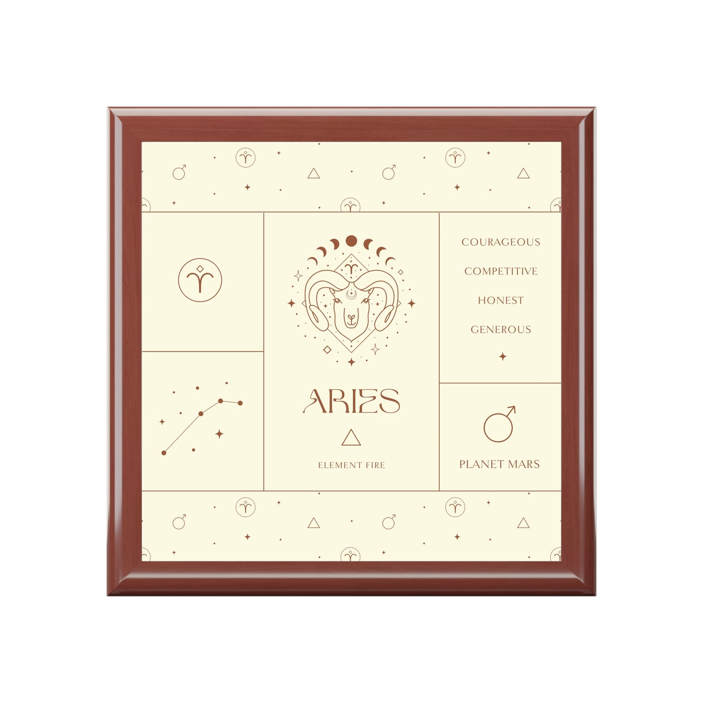 Aries Jewelry Organizer Keepsake Box