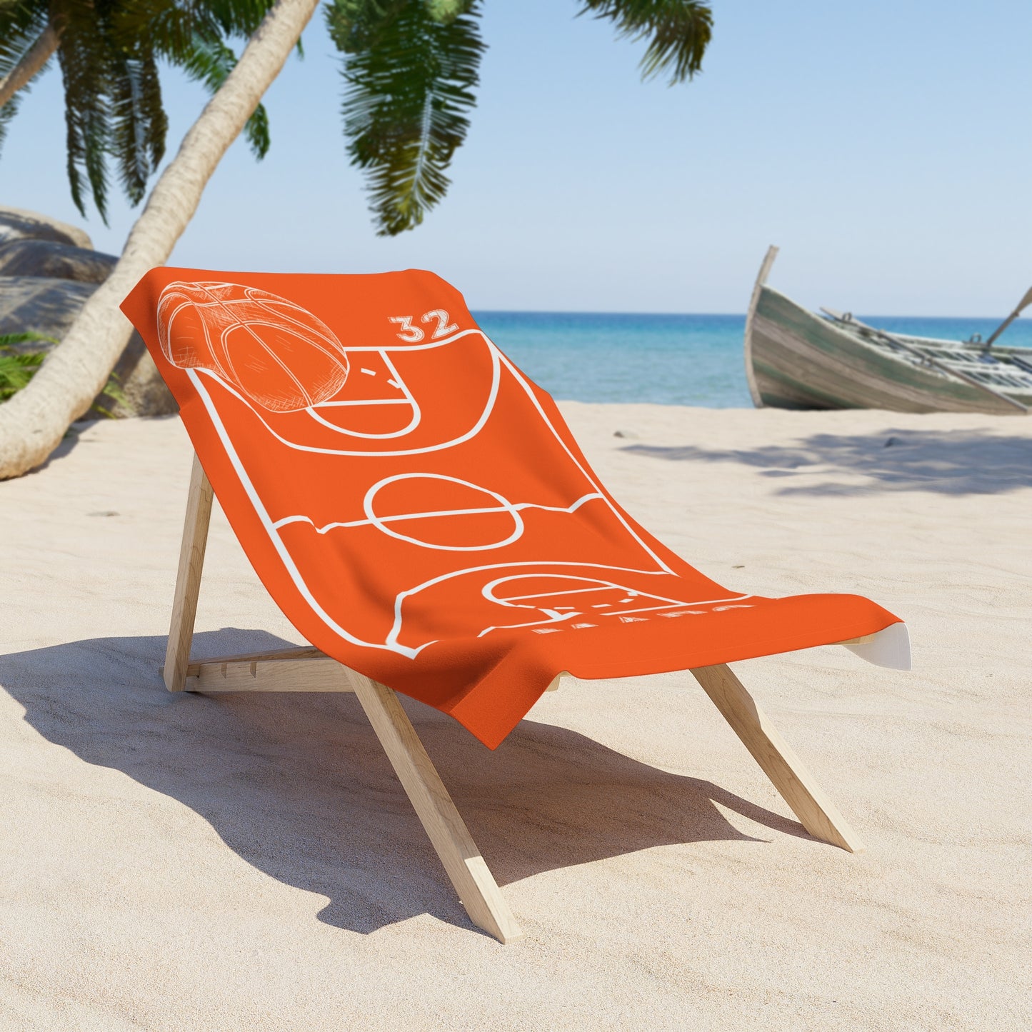 Custom Basketball Beach Towel Personalized Basketball Gift