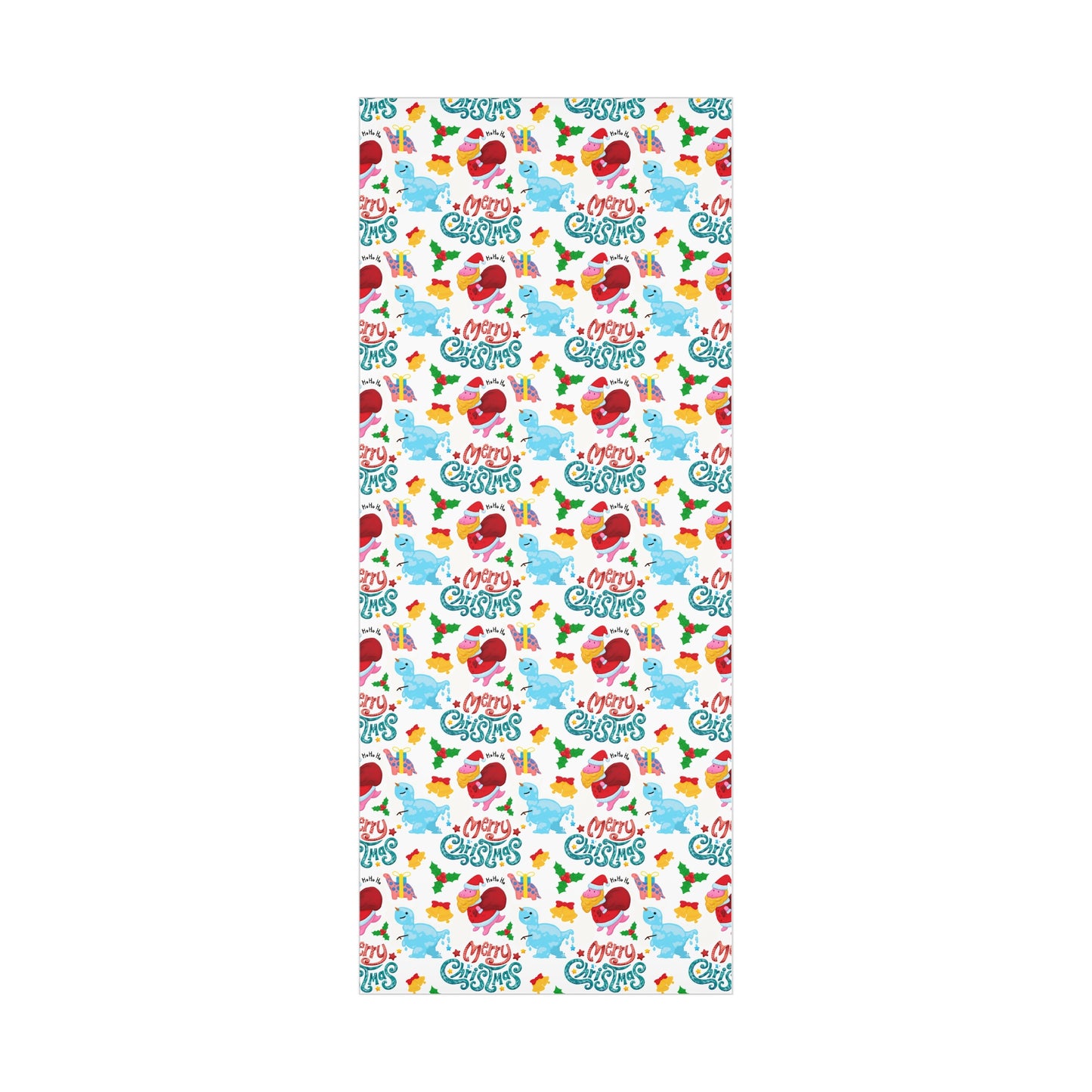 Dinosaur Christmas Wrapping Paper Roll Holiday Gift Wrap Cute Dinosaur Wrapping Paper 6 Foot Roll Gift Wrapping Paper
