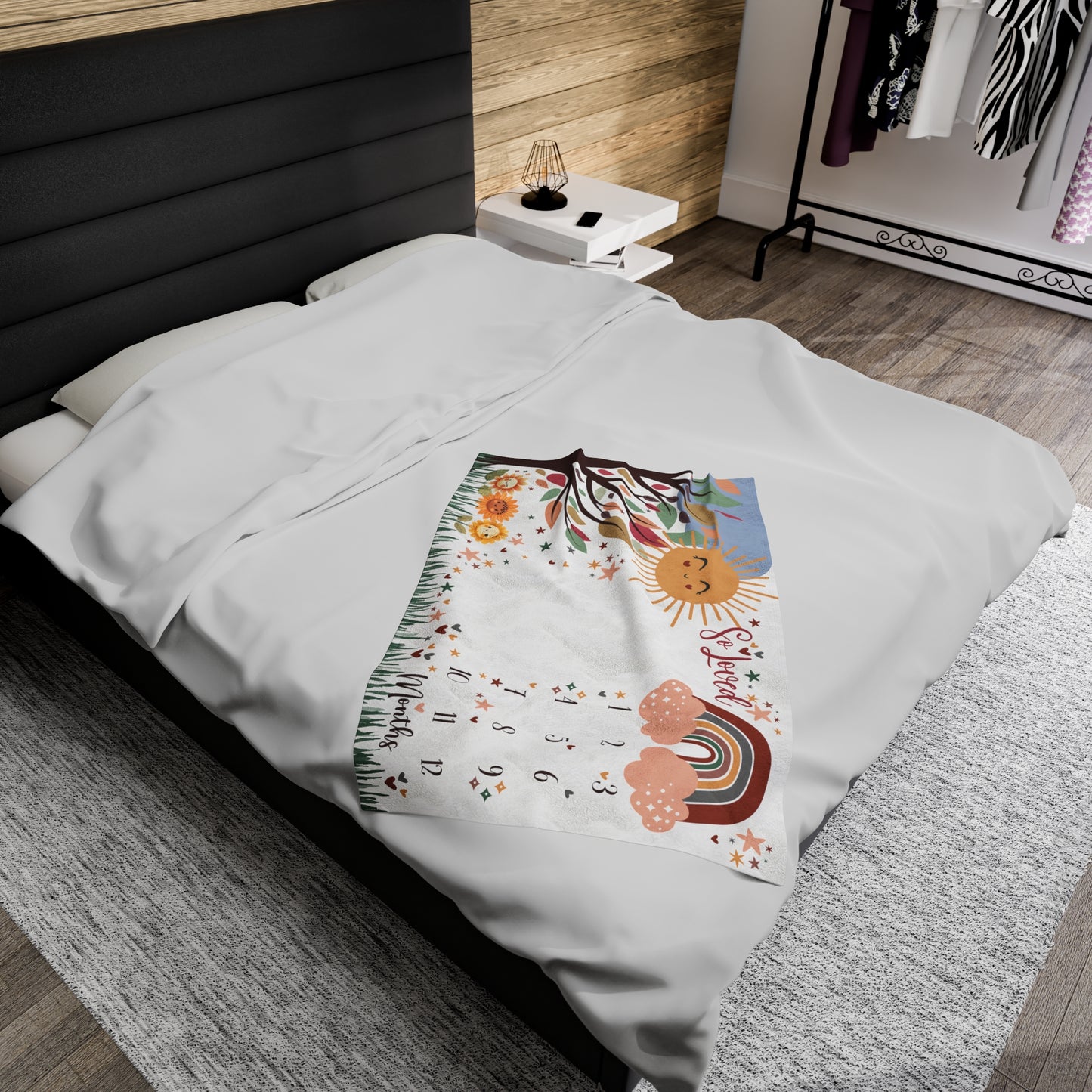 Boho Girl Milestone Blanket