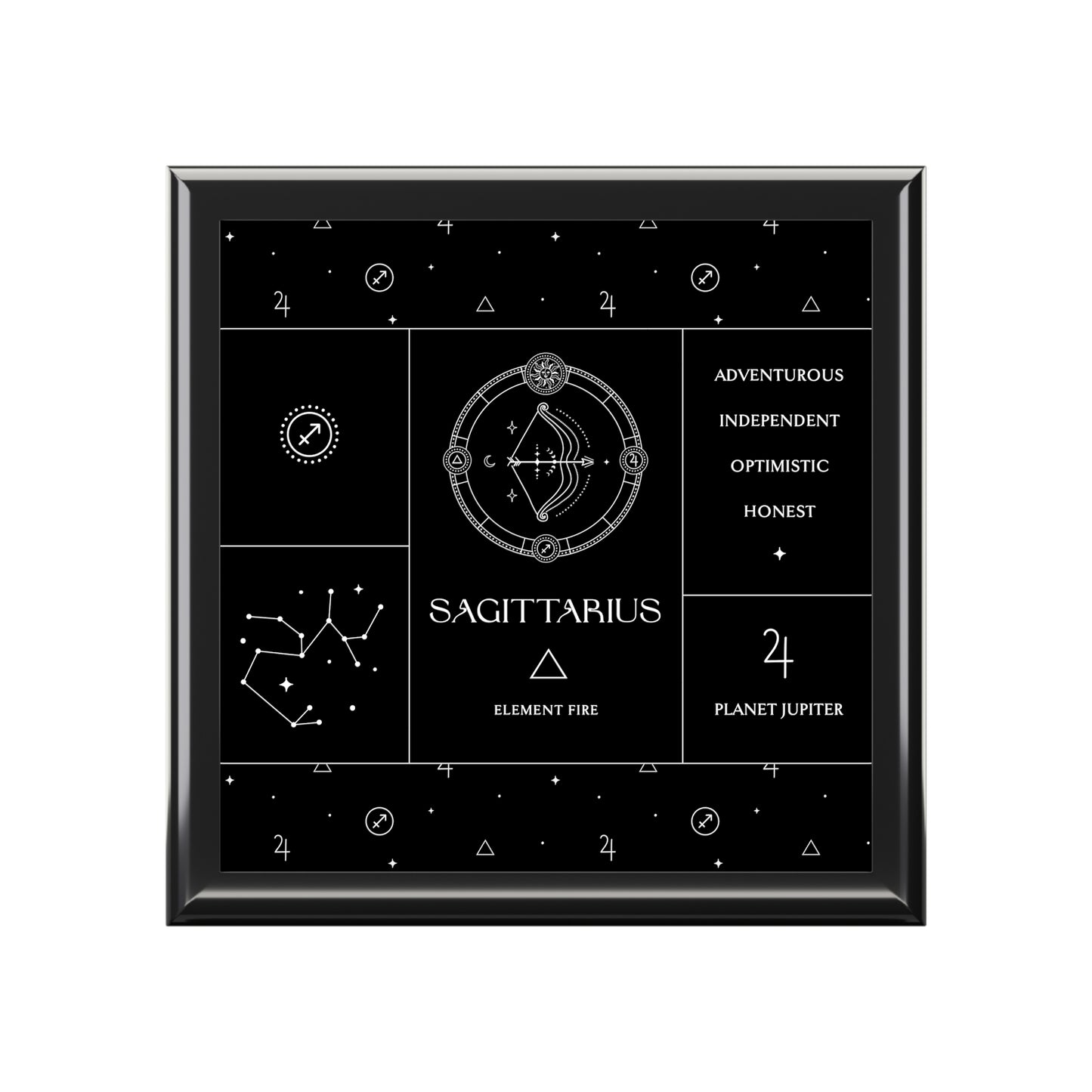 Sagittarius Jewelry Organizer Keepsake Box
