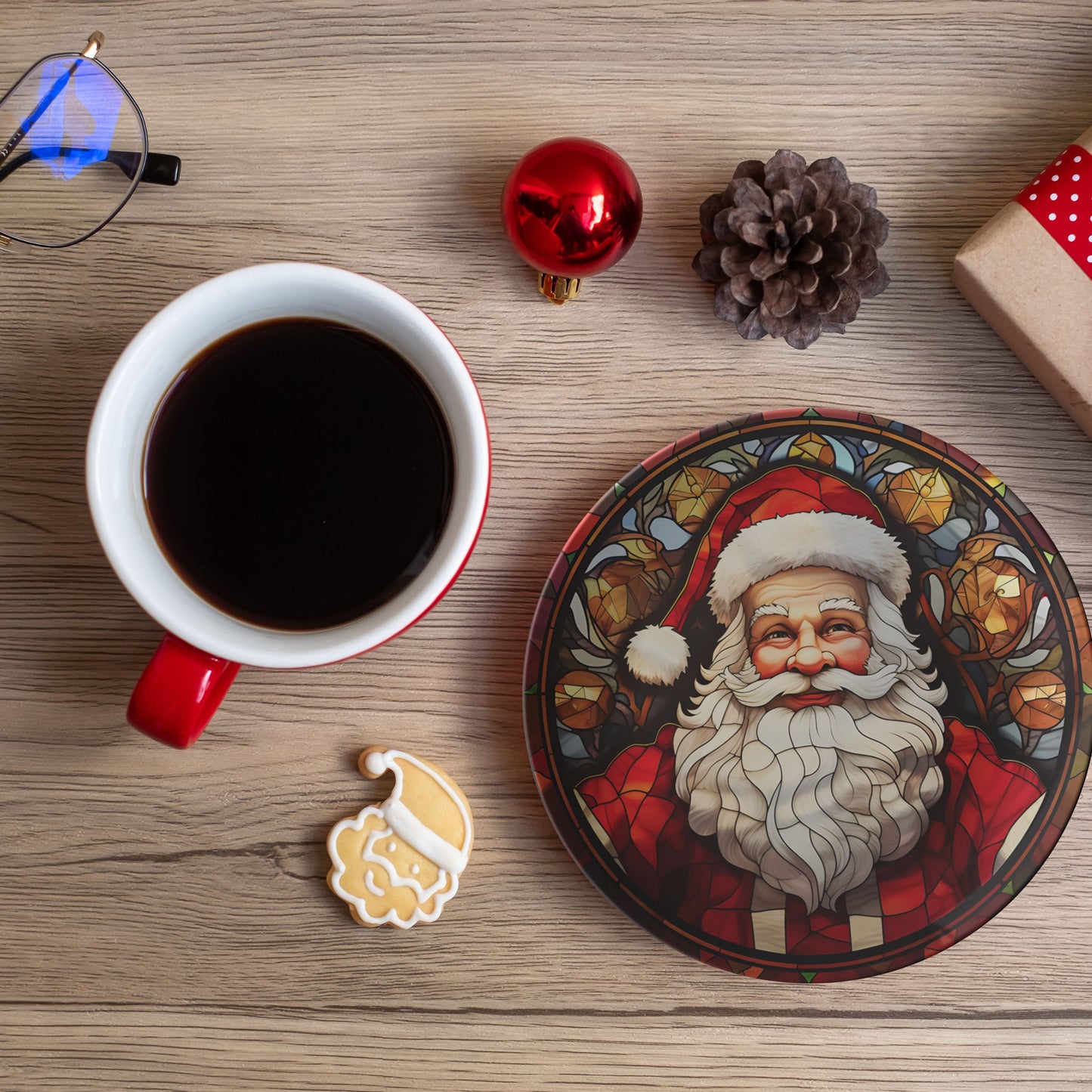 Jolly Santa Plate Christmas Dinner Plate Thermosaf Polymer Plastic Plate