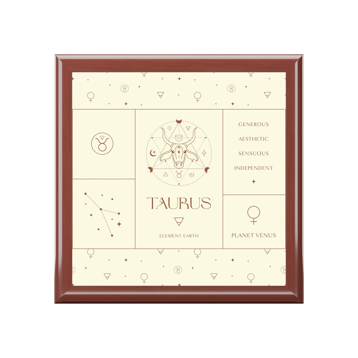 Taurus Jewelry Organizer Keepsake Box