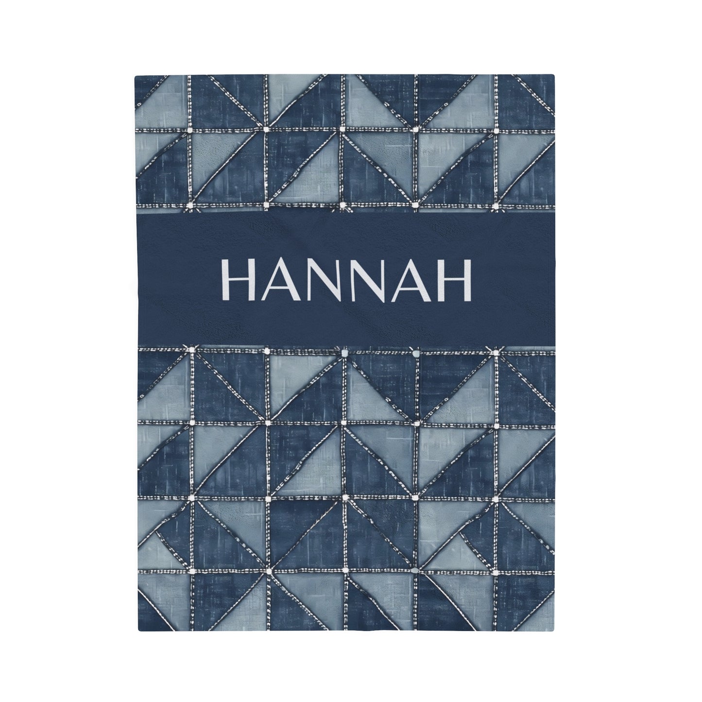 Personalized Plush Blanket Denim Decor