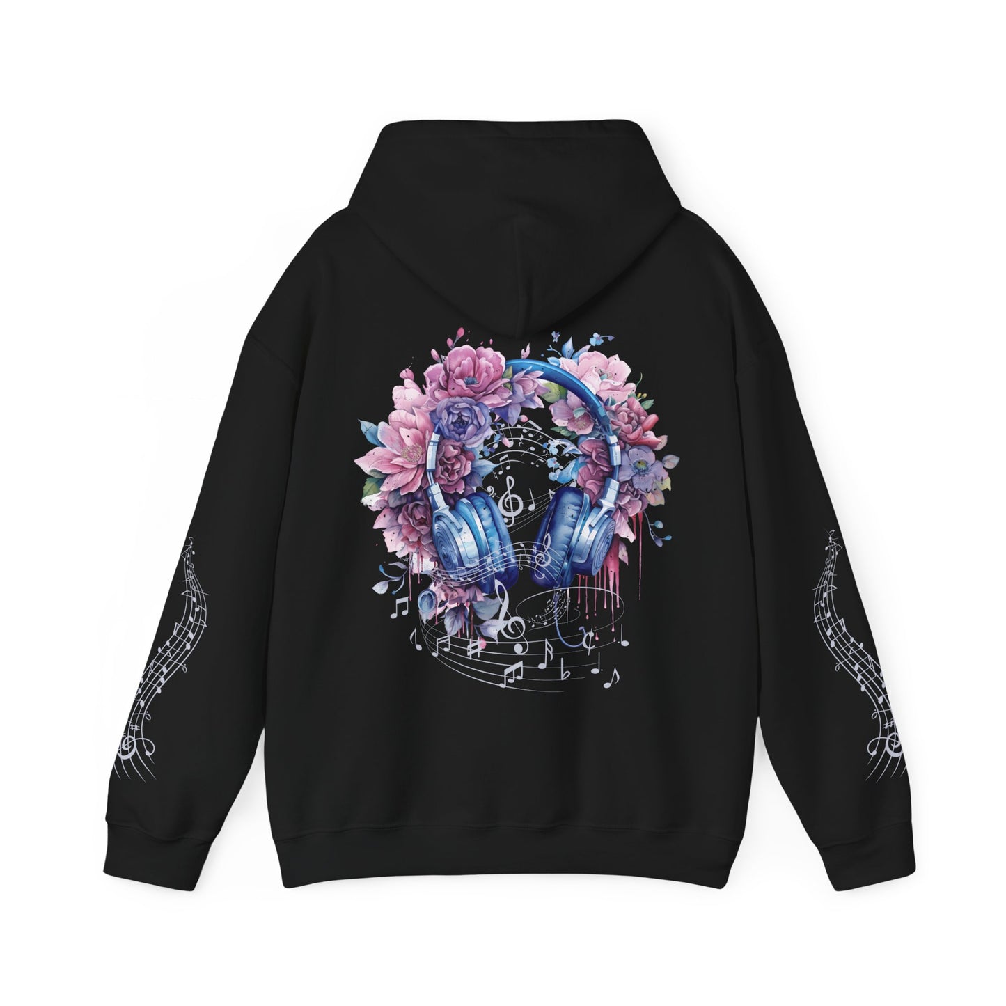 Floral Skeleton Hooded Sweatshirt Music Hoodie