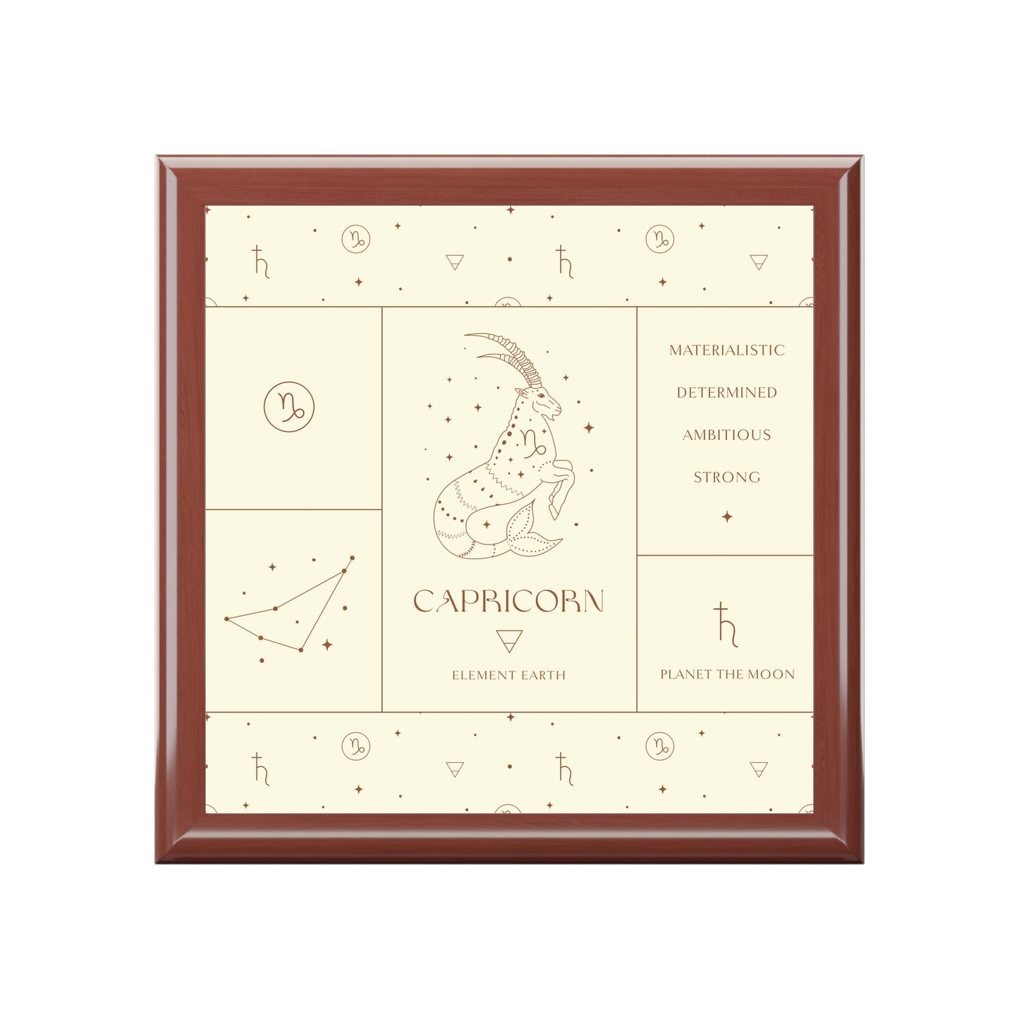 Capricorn Jewelry Organizer Keepsake Box