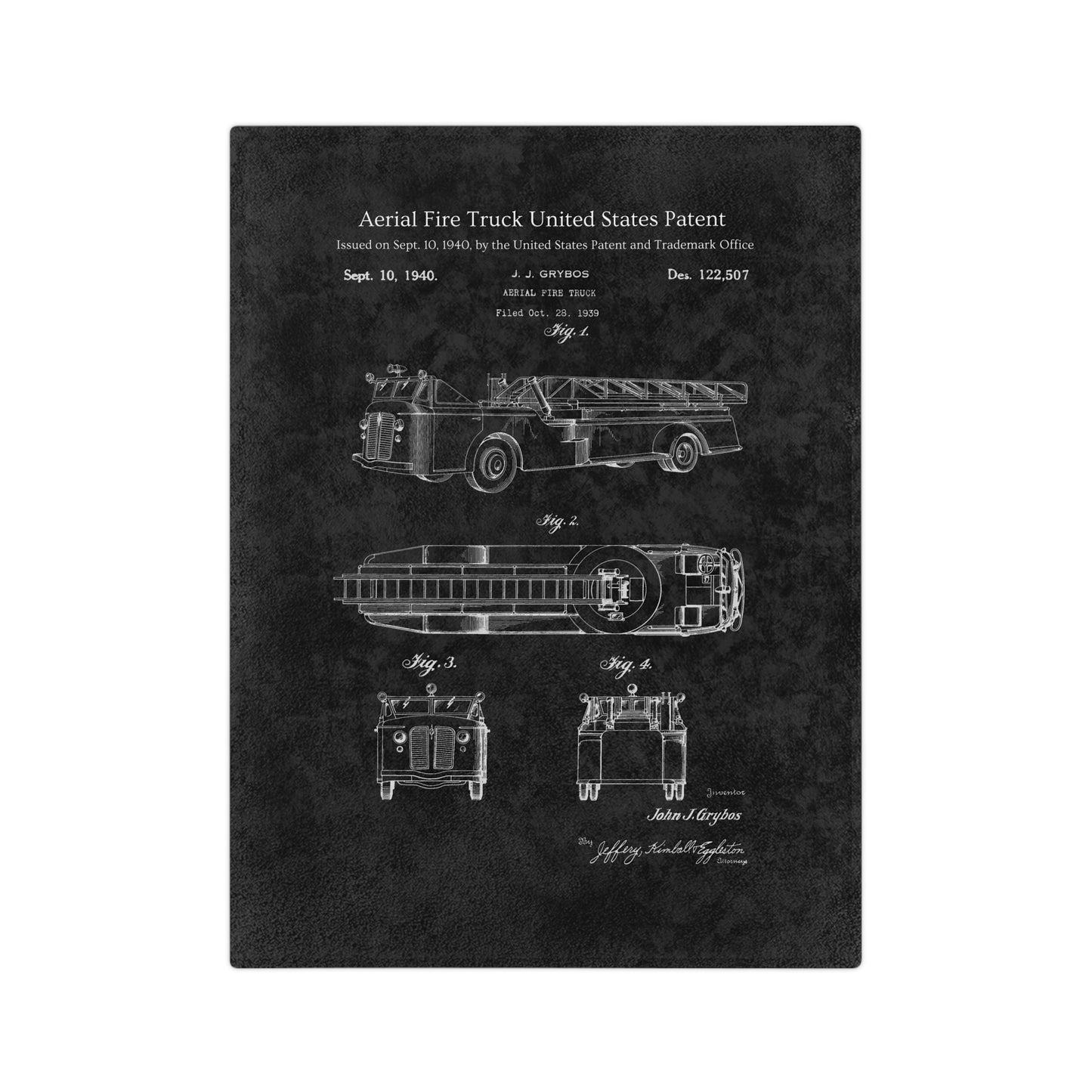 Aerial Fire Truck United States Patent Blanket
