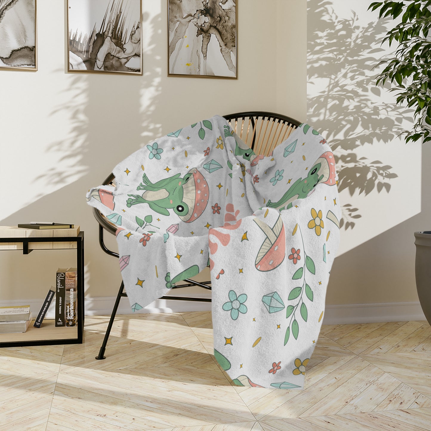 Frog Cottagecore Blanket Soft Cozy Fall Blanket Pastel Sofa Throw Blanket Aesthetic Cottagecore Blanket