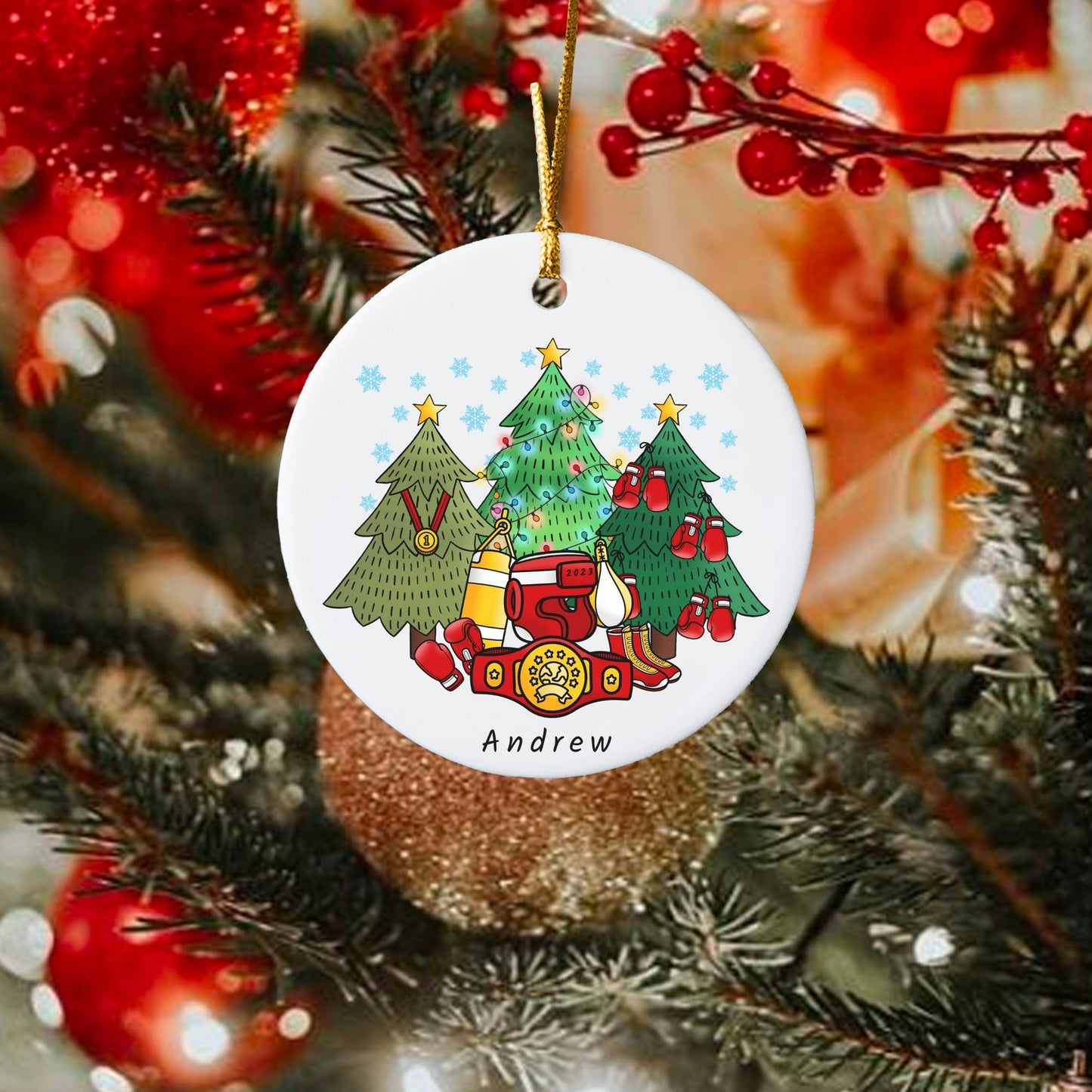 Personalized Boxing Ornament