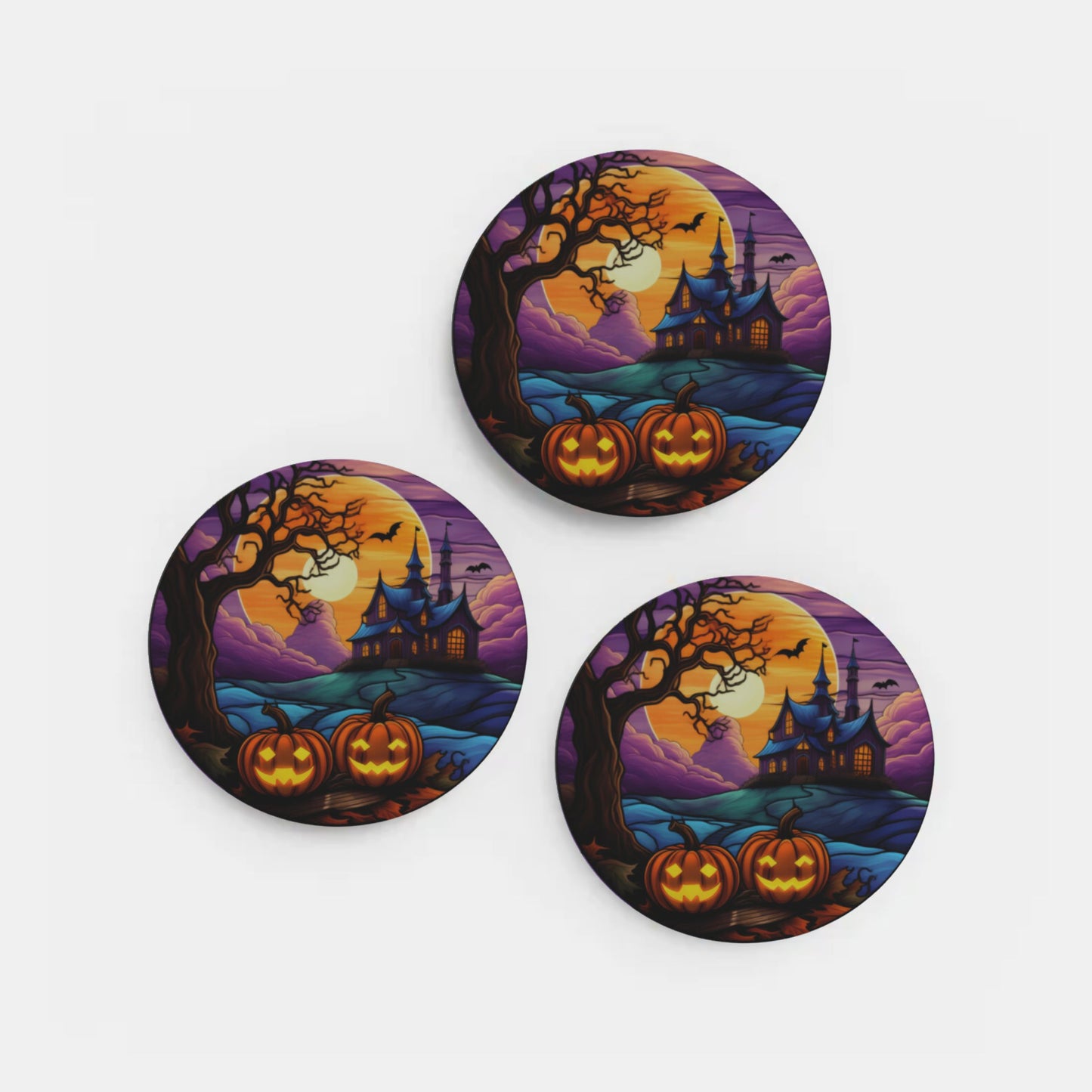 Halloween Haunted Mansion Bone China Plates
