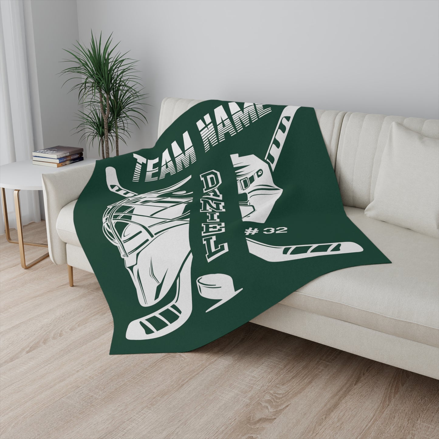 Personalized Hockey Blanket Custom Hockey Gift