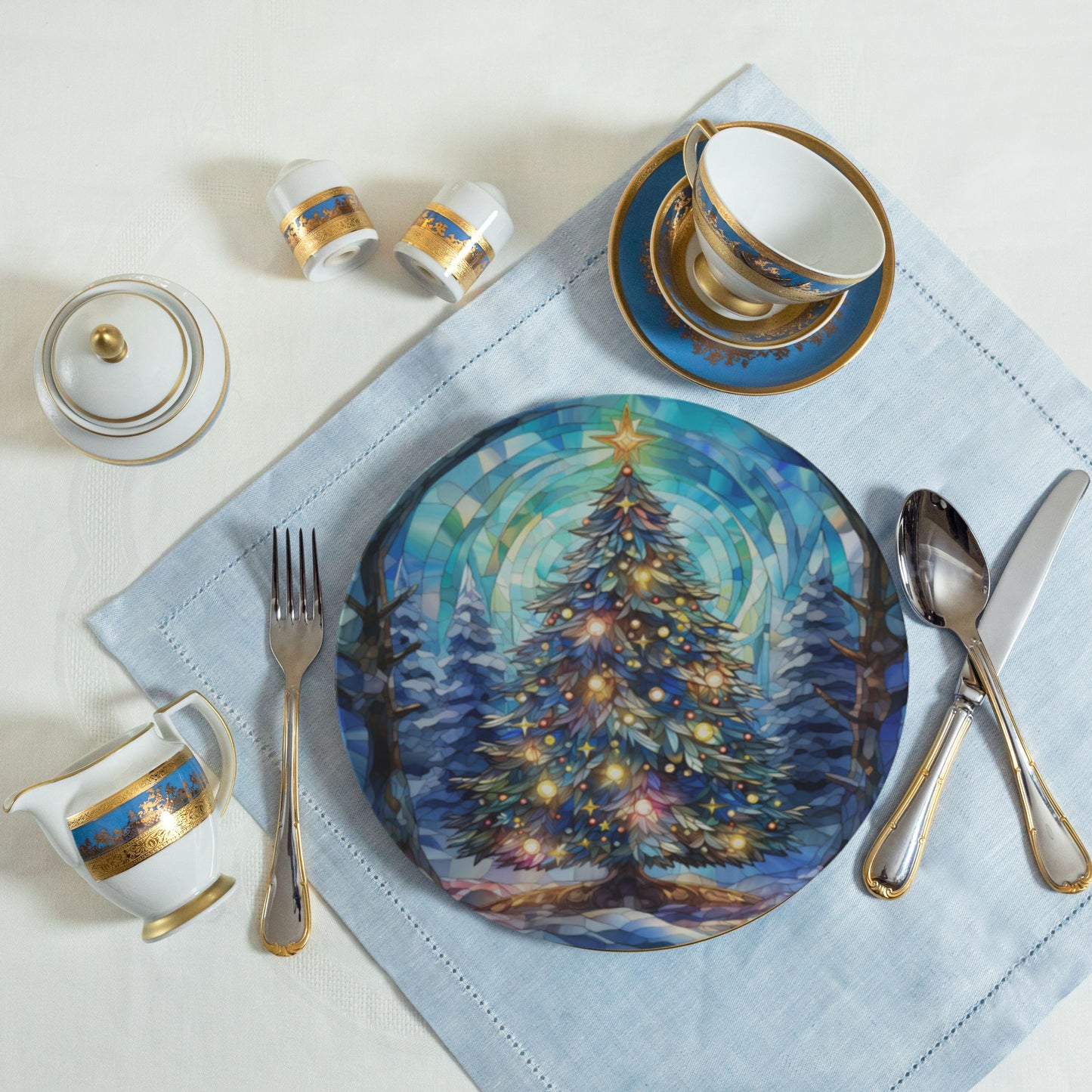Bone China Christmas Tree Plate
