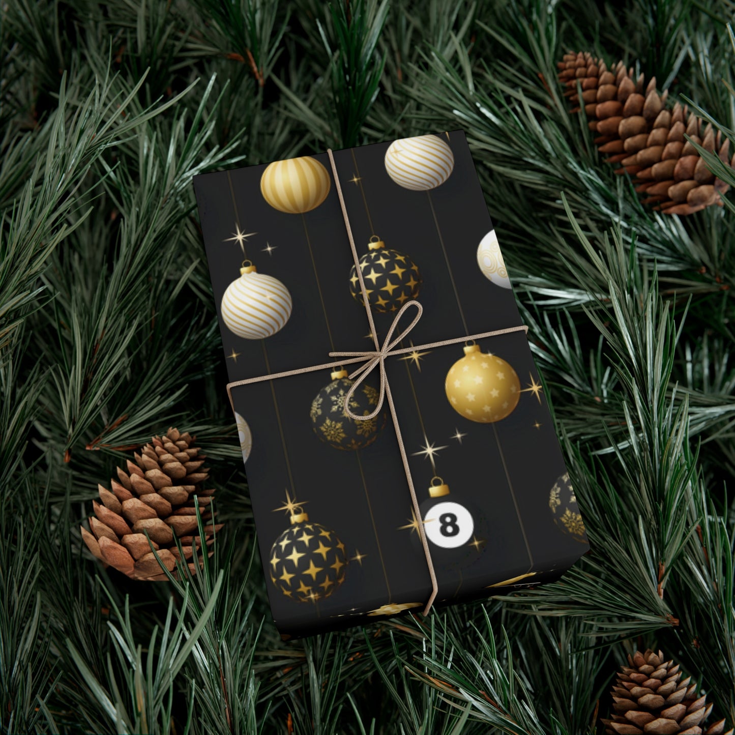 Billiards Christmas Wrapping Paper
