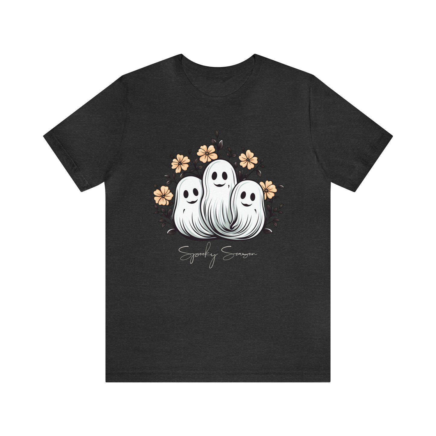 Spooky Season Retro Floral Ghost Shirt