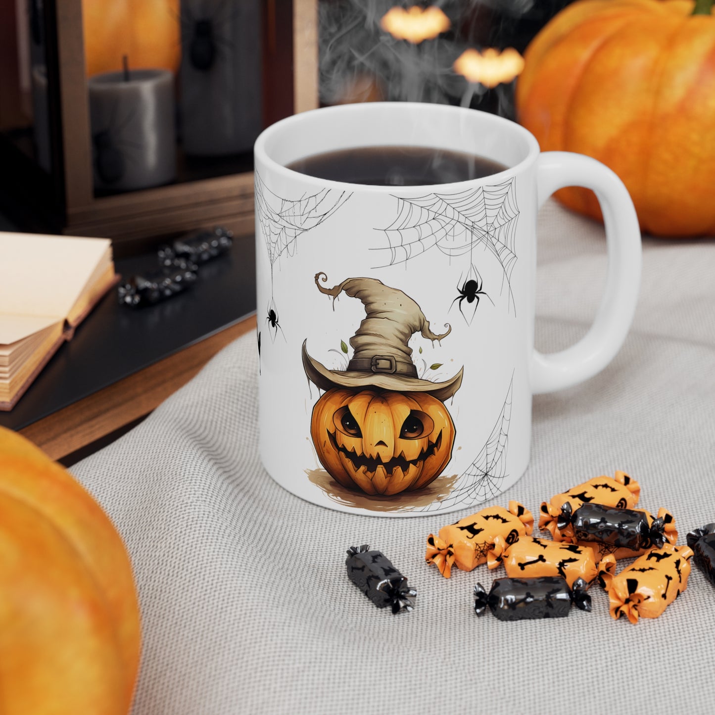 Spooky Jack O Lantern Haunted Halloween Mug